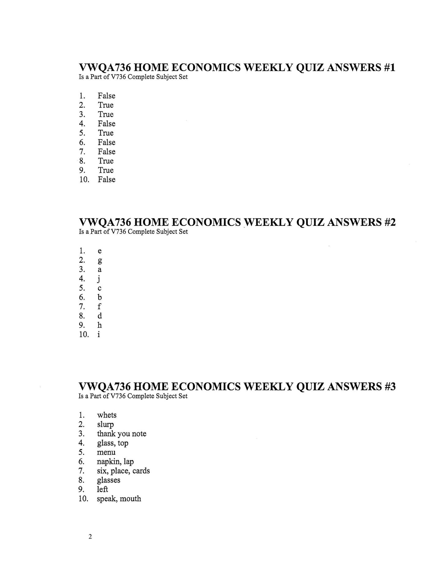Home Economics