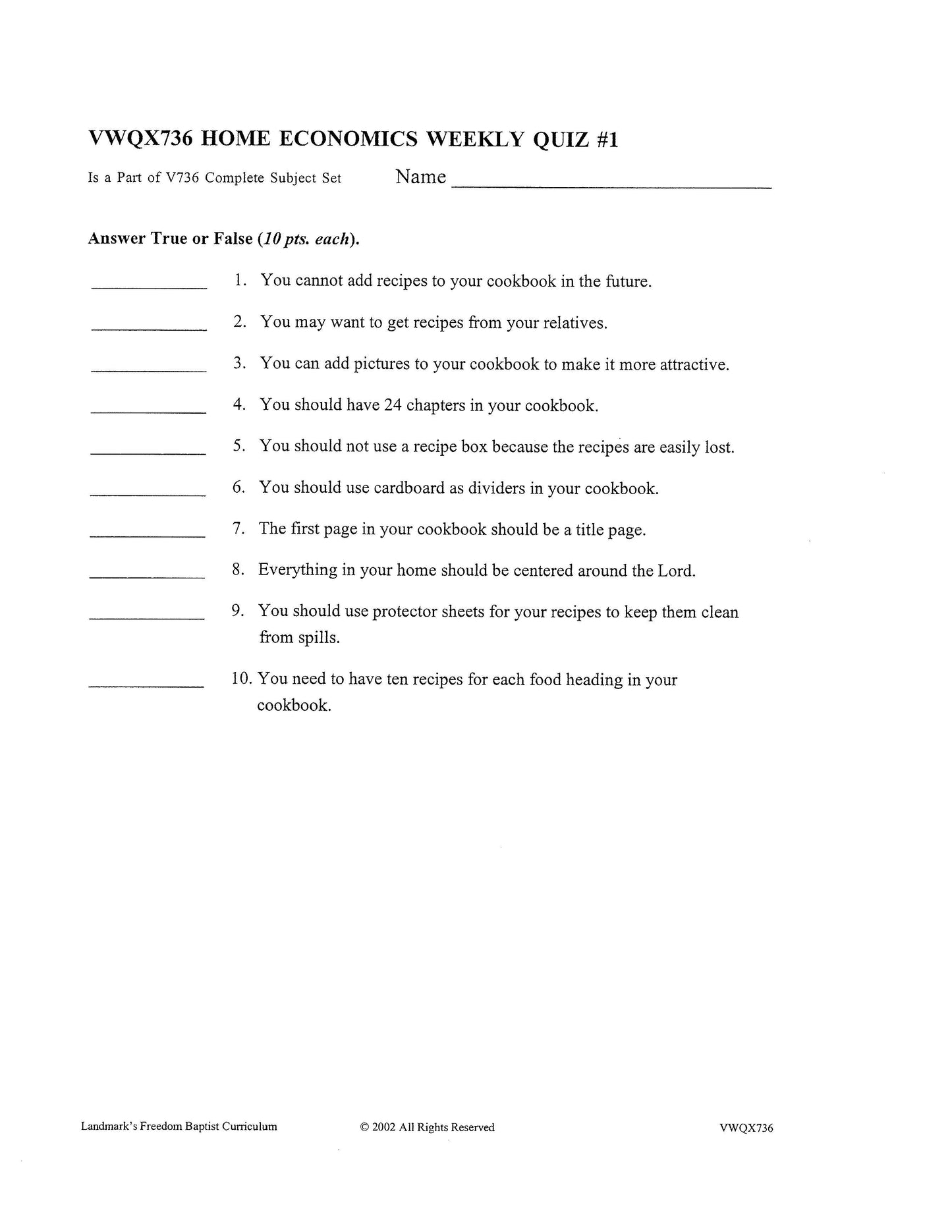 Home Economics