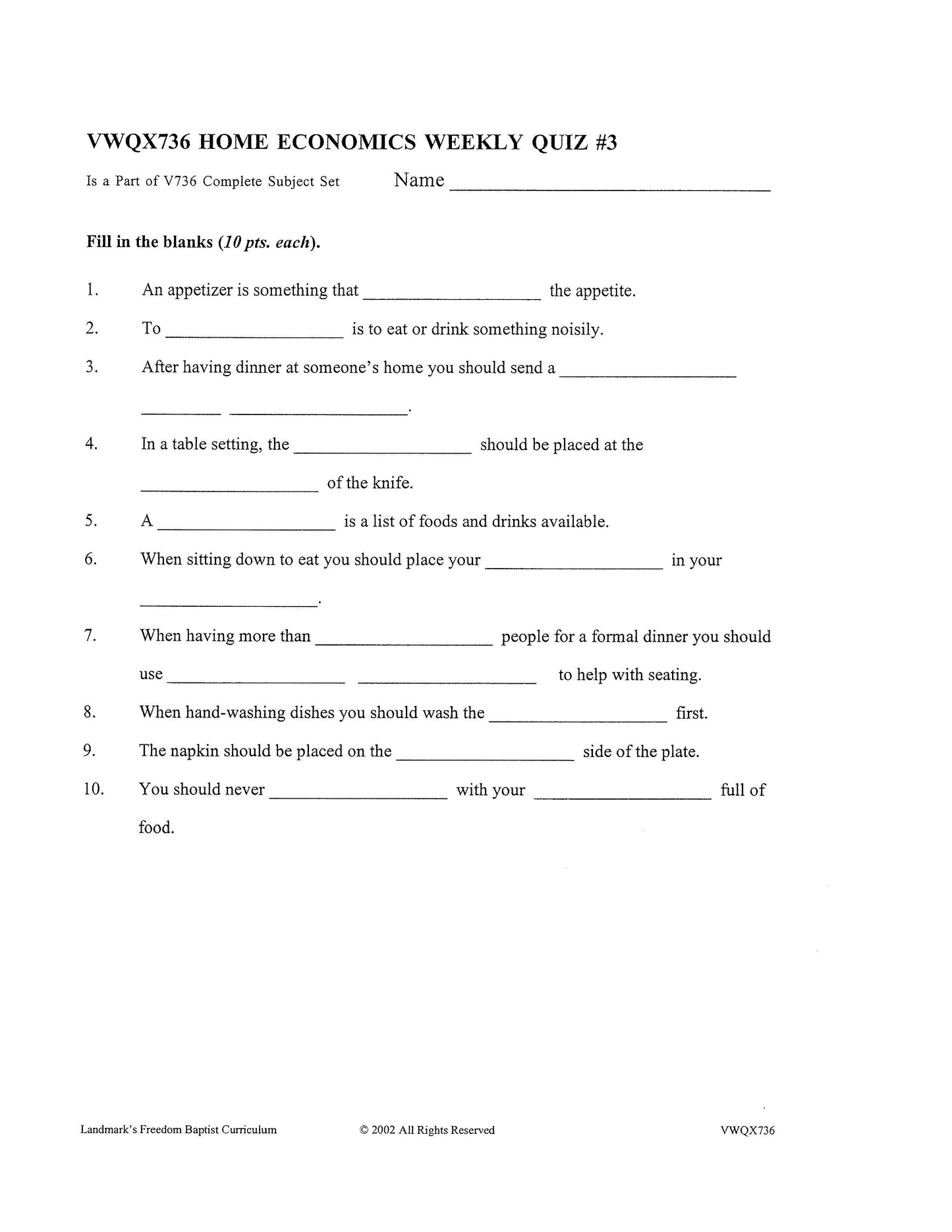 Home Economics