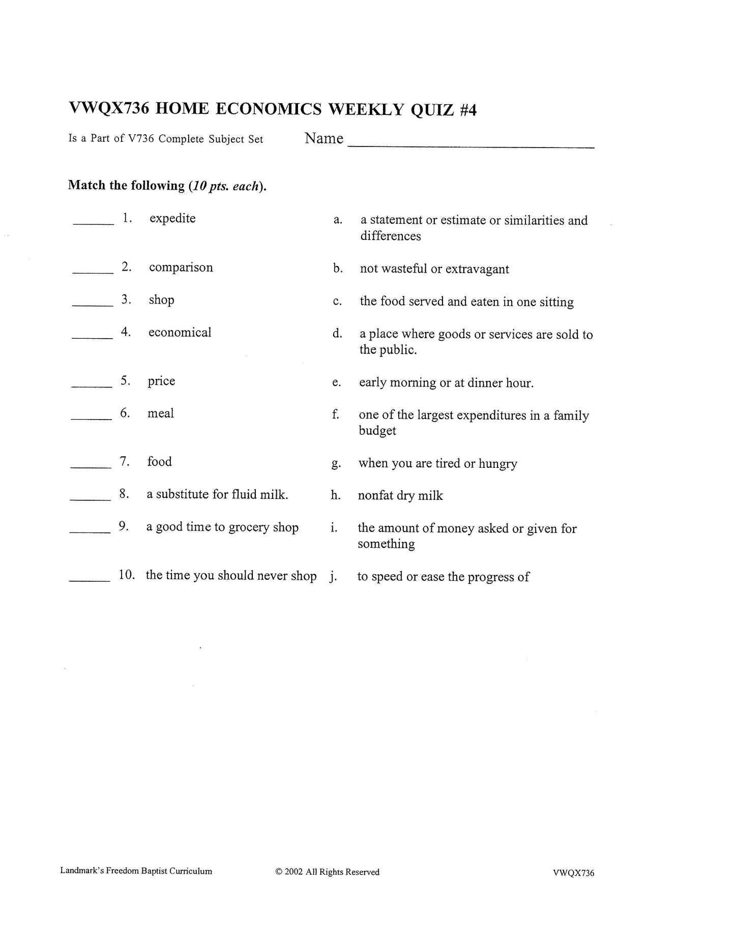 Home Economics