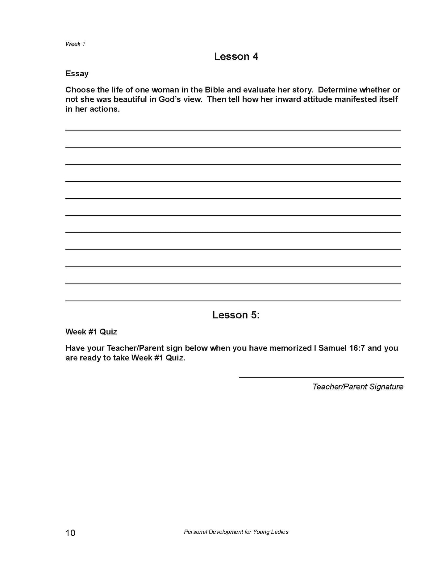 Personal Development For Young Ladies