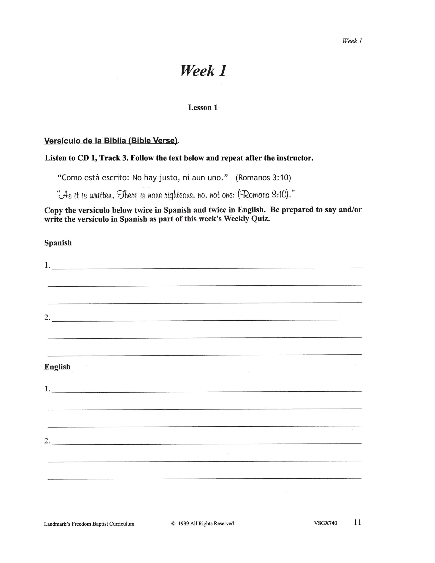 Spanish I