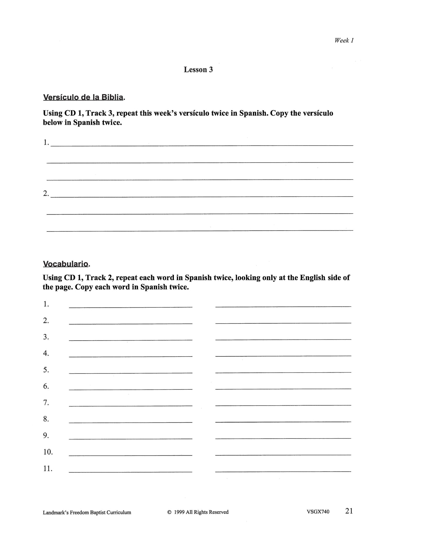 Spanish I
