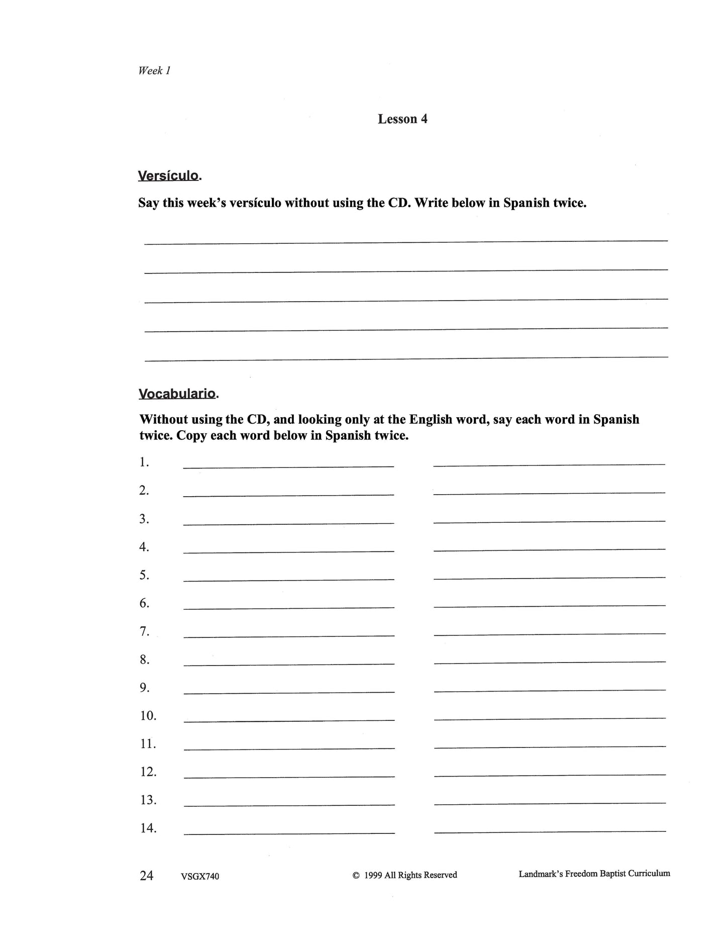 Spanish I