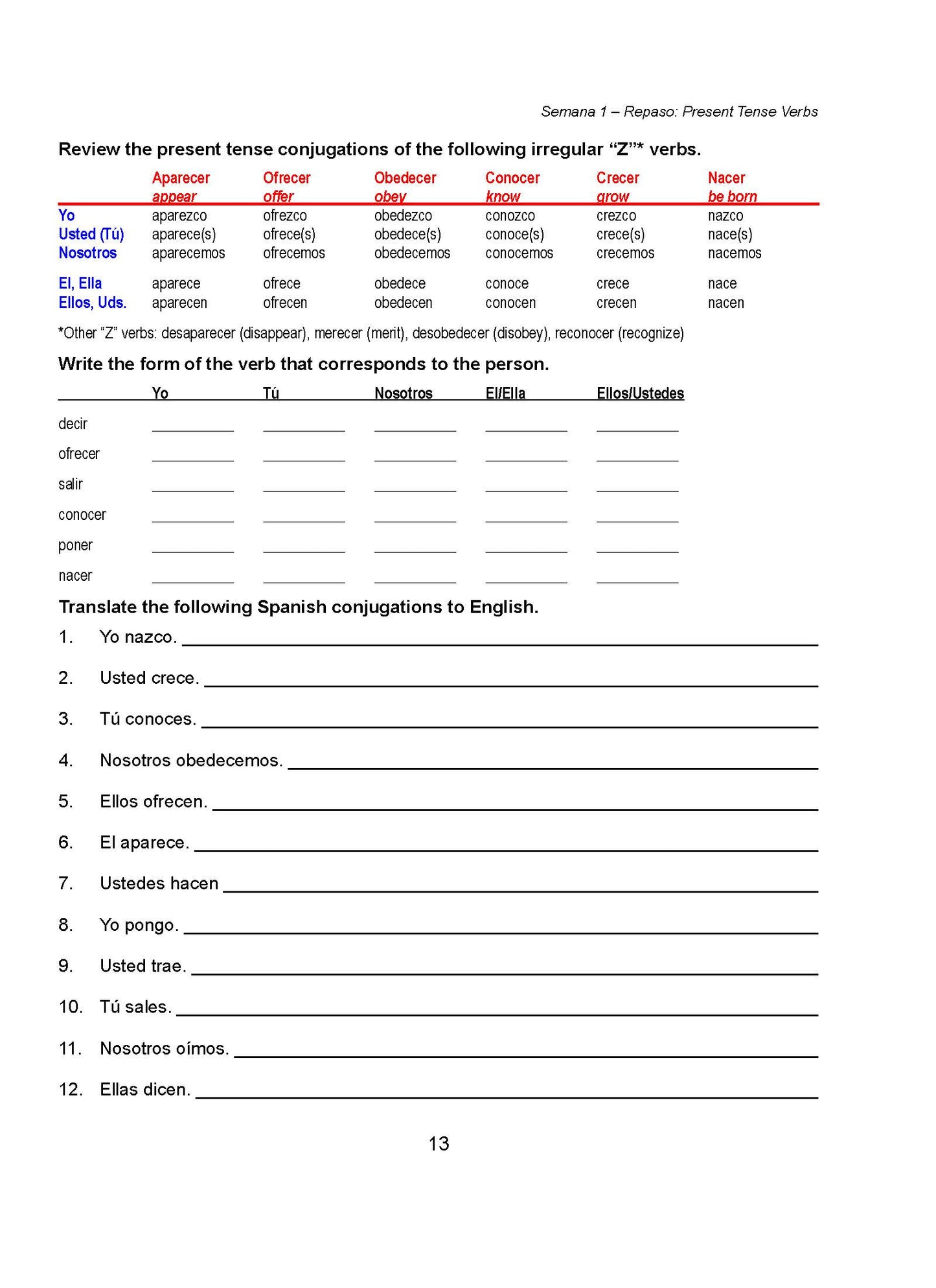 Spanish II