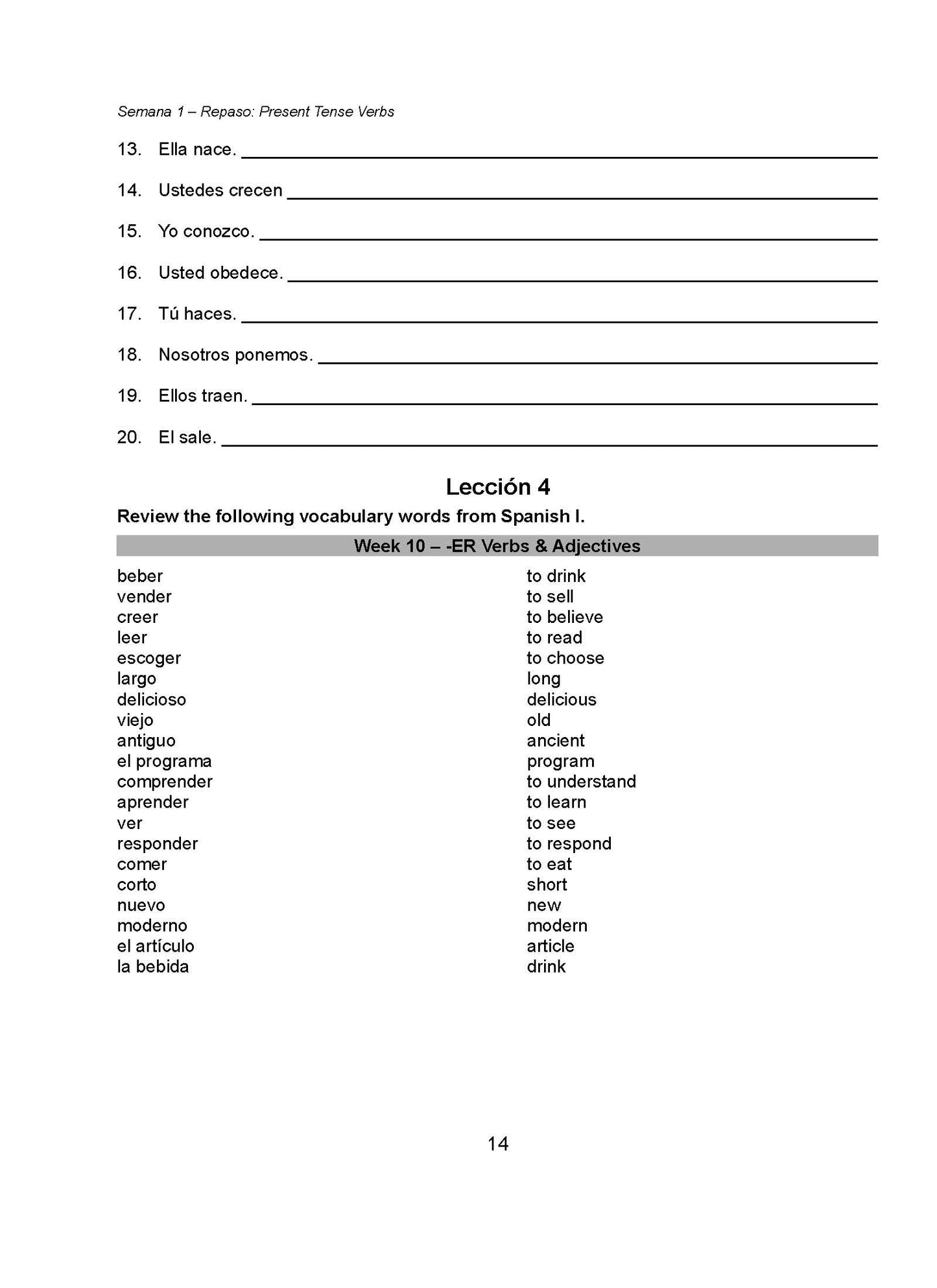 Spanish II