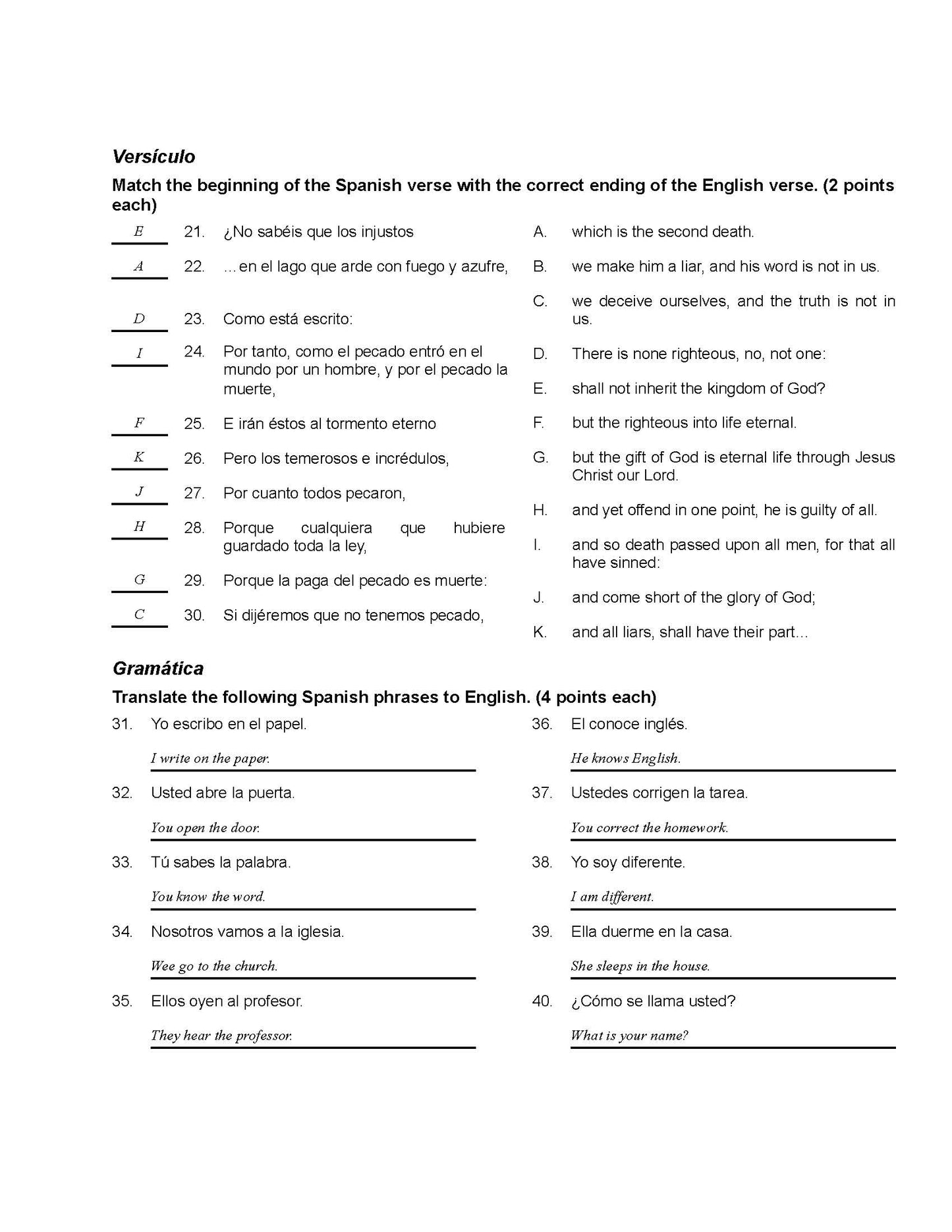 Spanish II