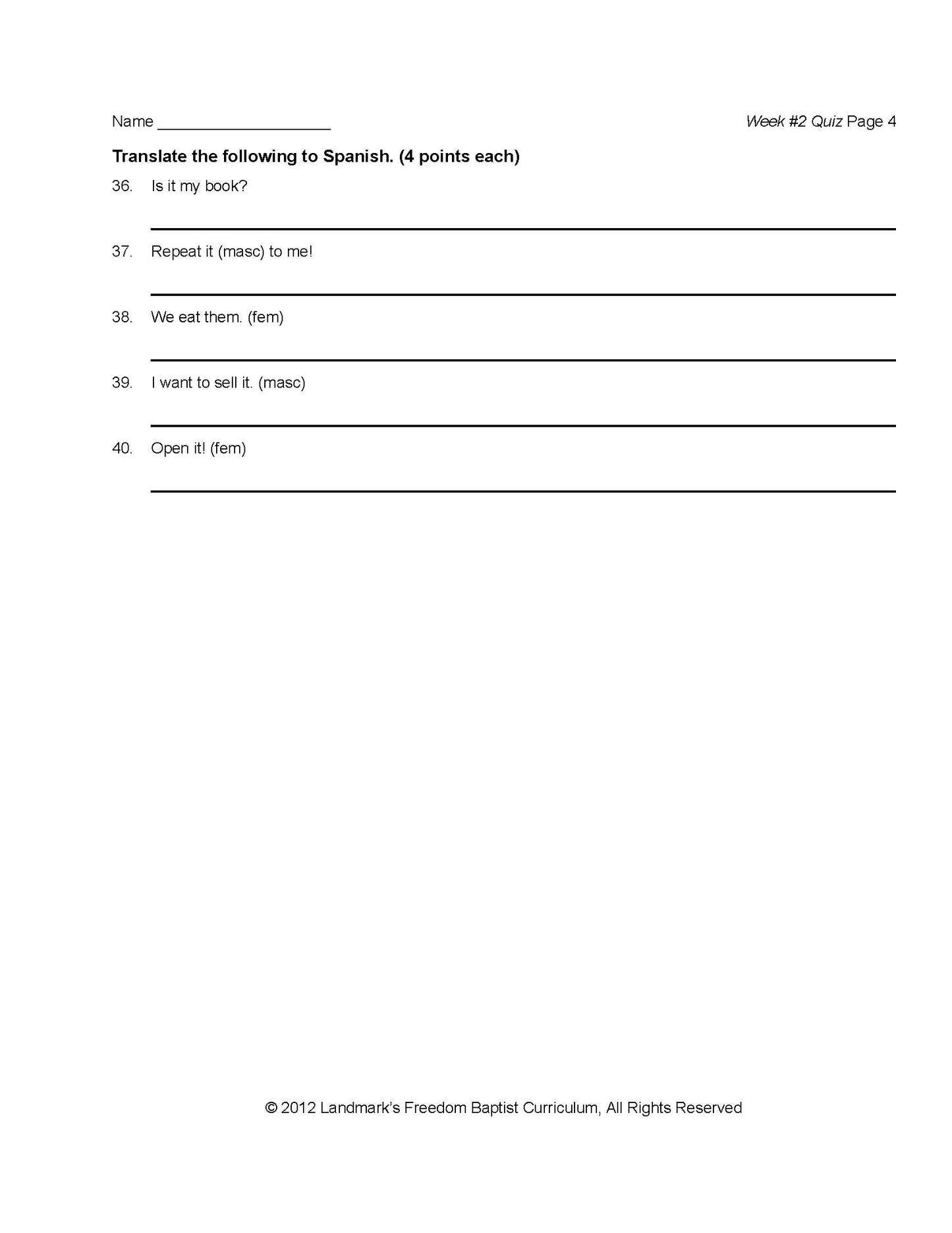 Spanish II