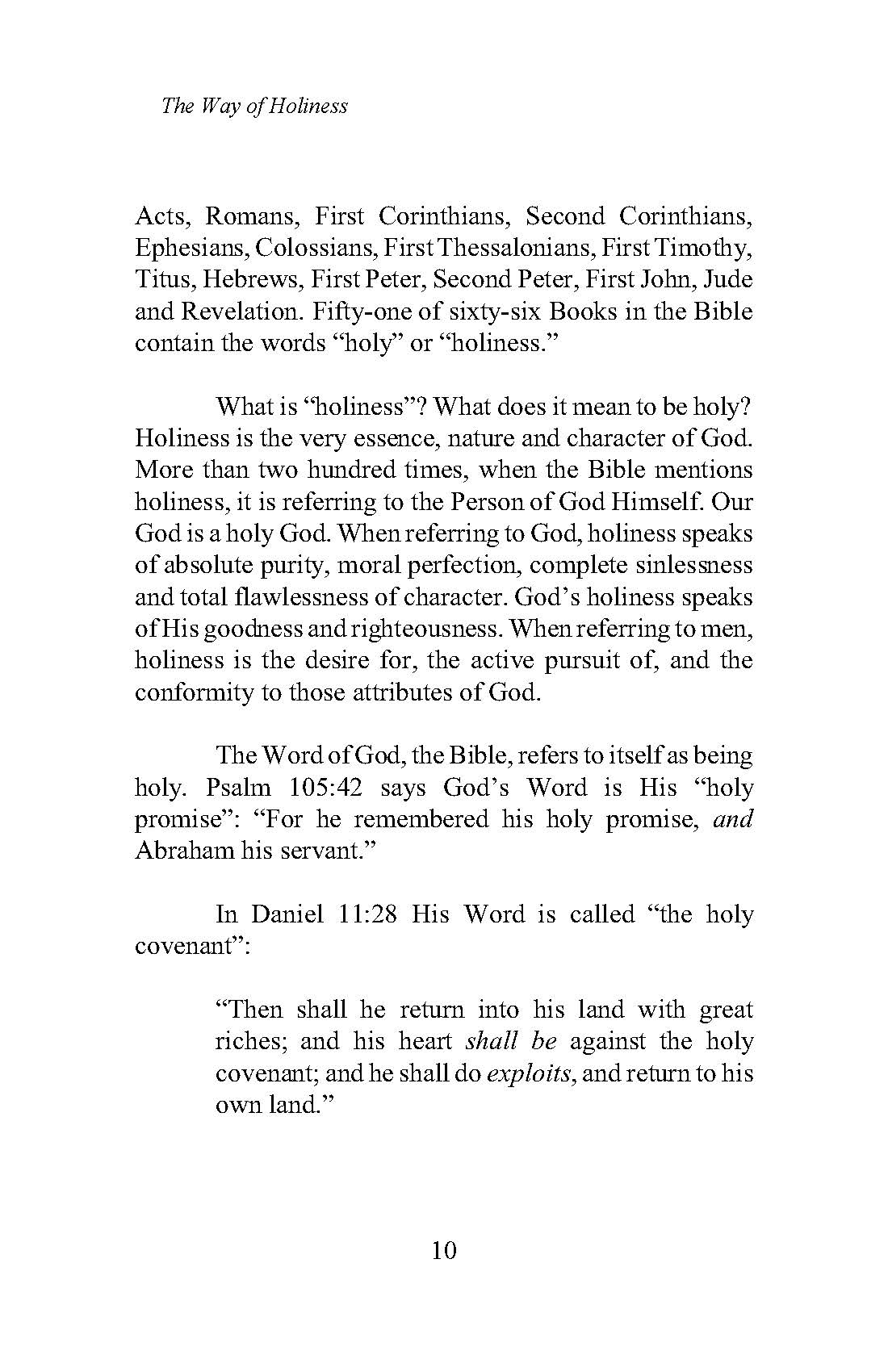 The Way of Holiness