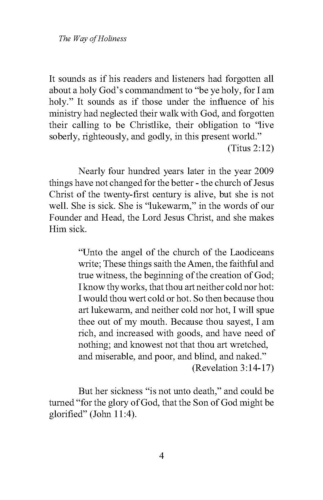 The Way of Holiness