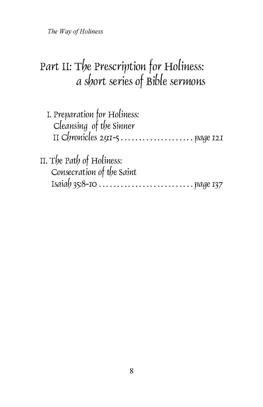 The Way of Holiness