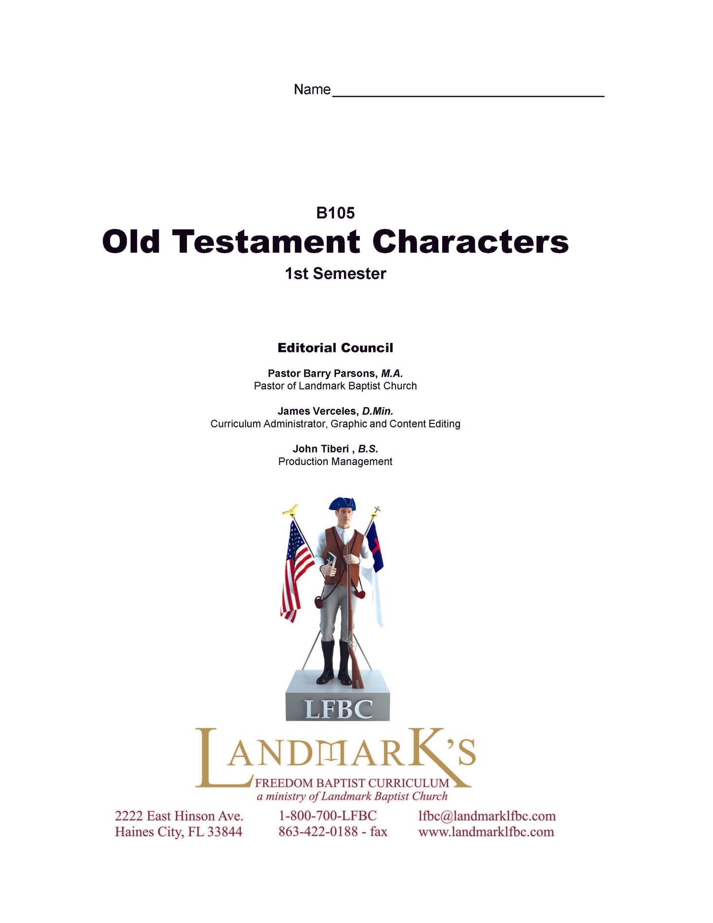 Bible Grade 01 - Old Testament Characters