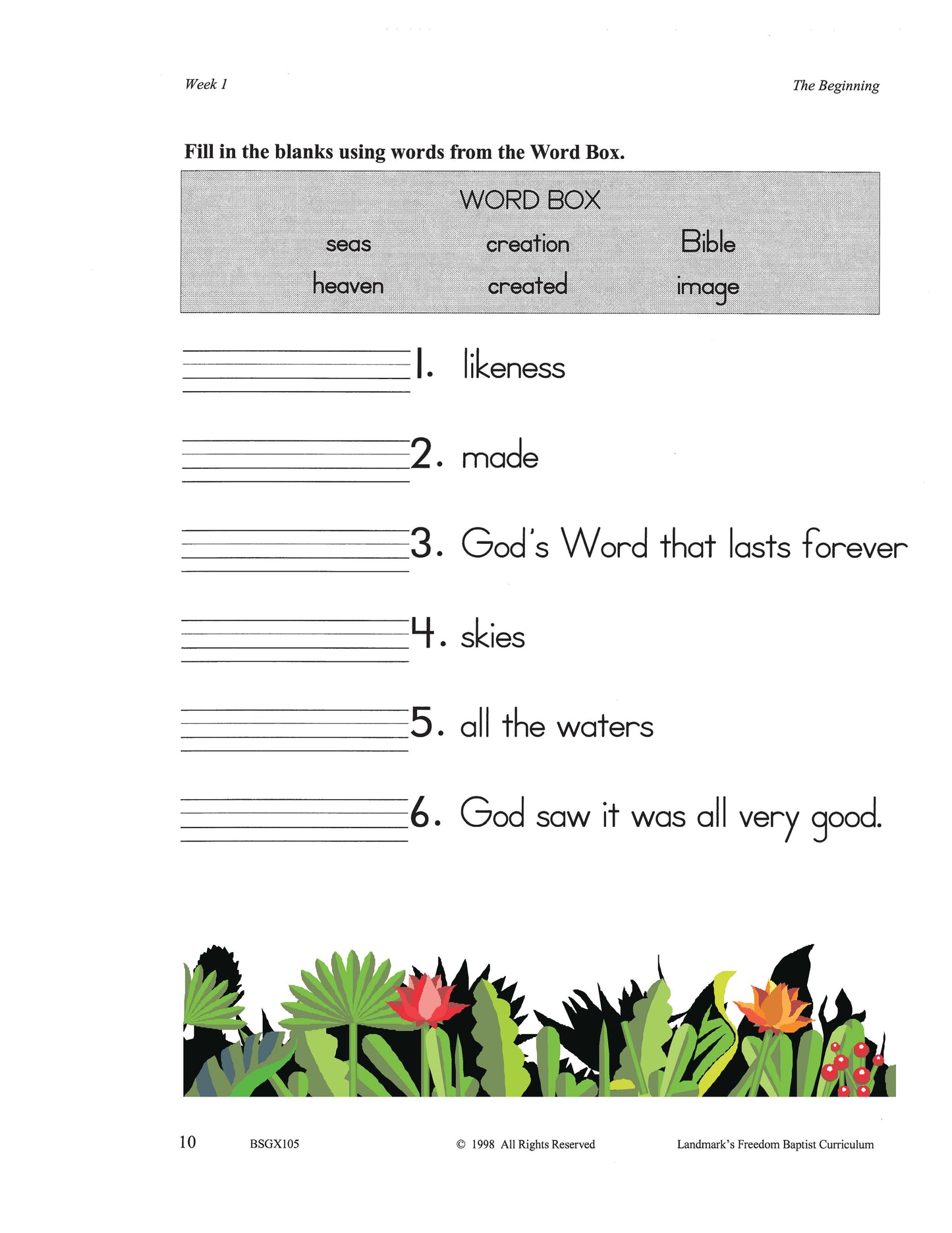 Bible Grade 01 - Old Testament Characters