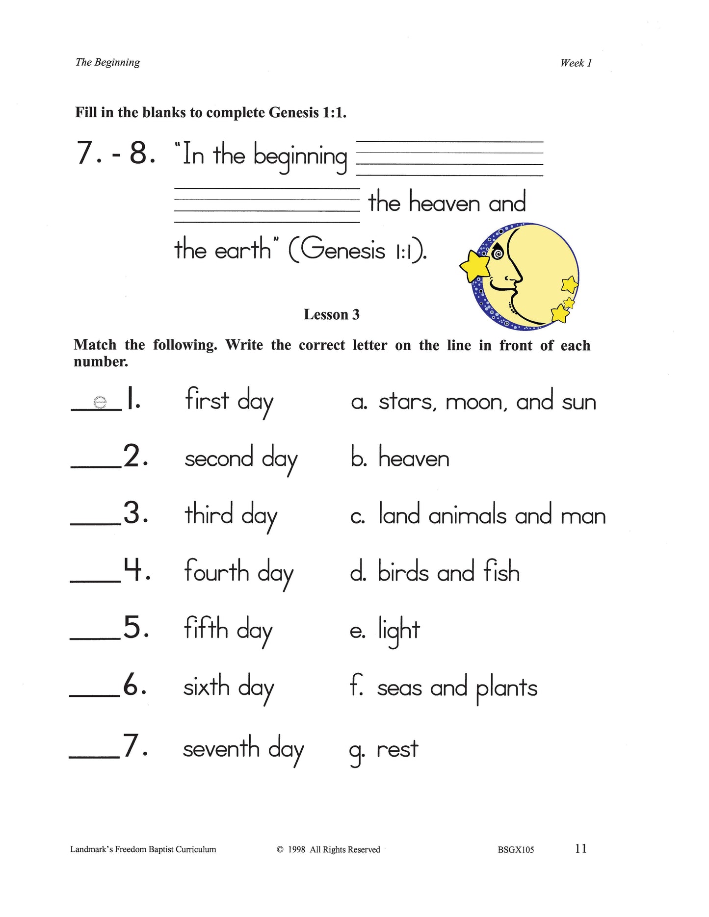 Bible Grade 01 - Old Testament Characters