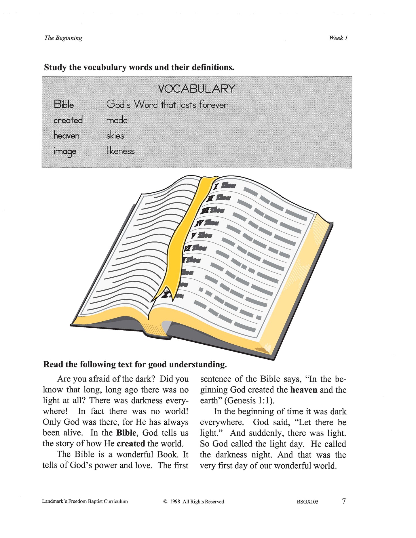 Bible Grade 01 - Old Testament Characters