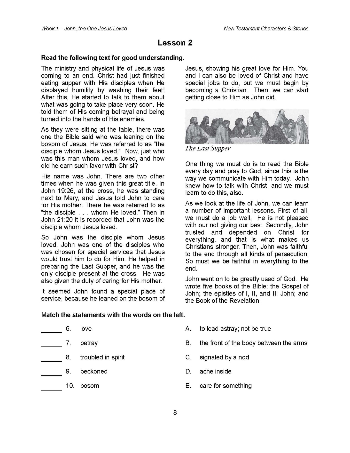 Bible Grade 03 - New Testament Characters