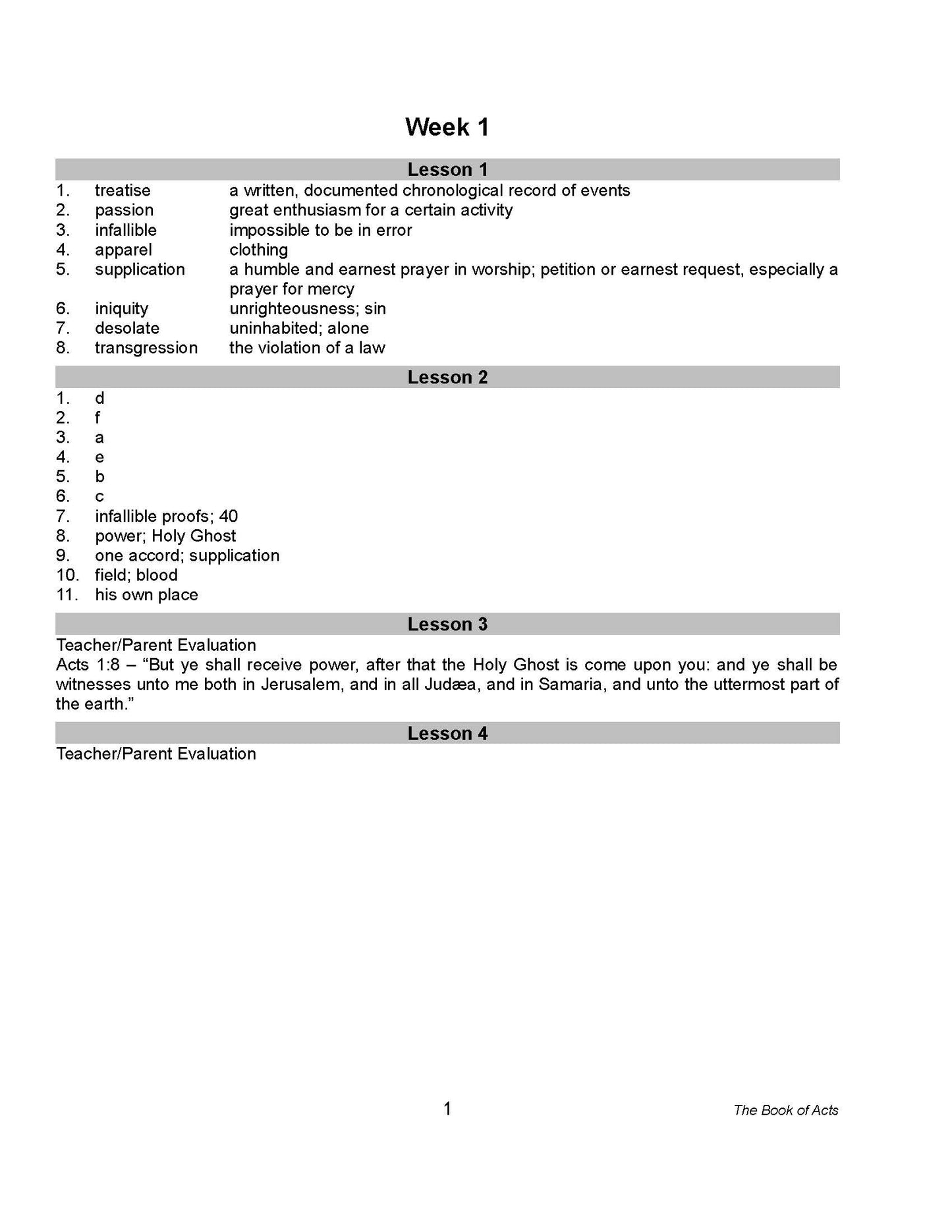 Bible Grade 05 - The Book of Acts
