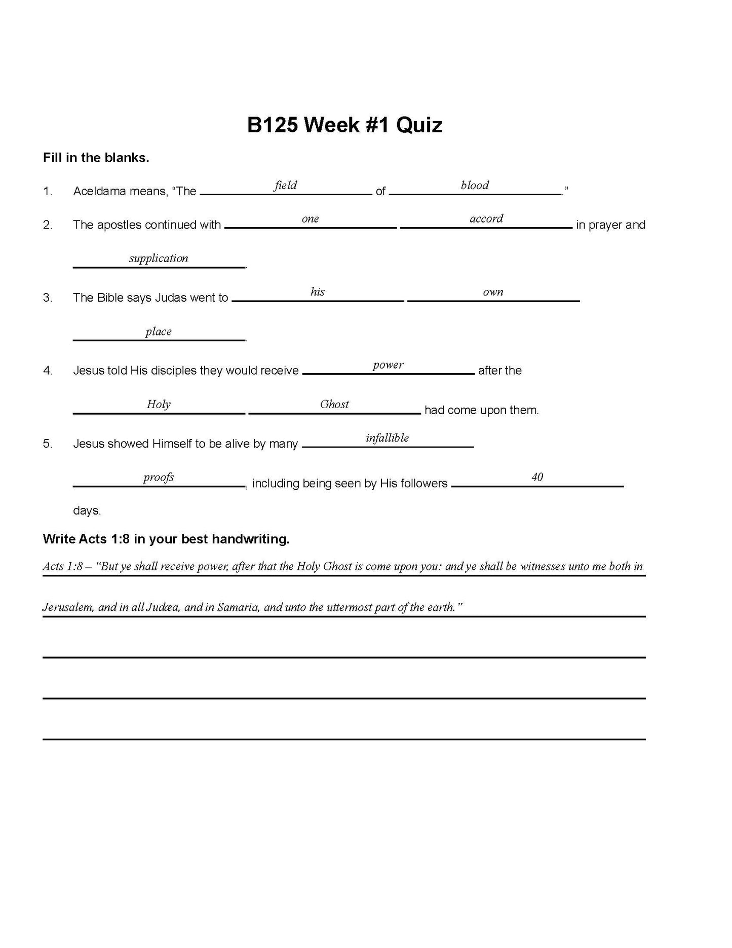 Bible Grade 05 - The Book of Acts