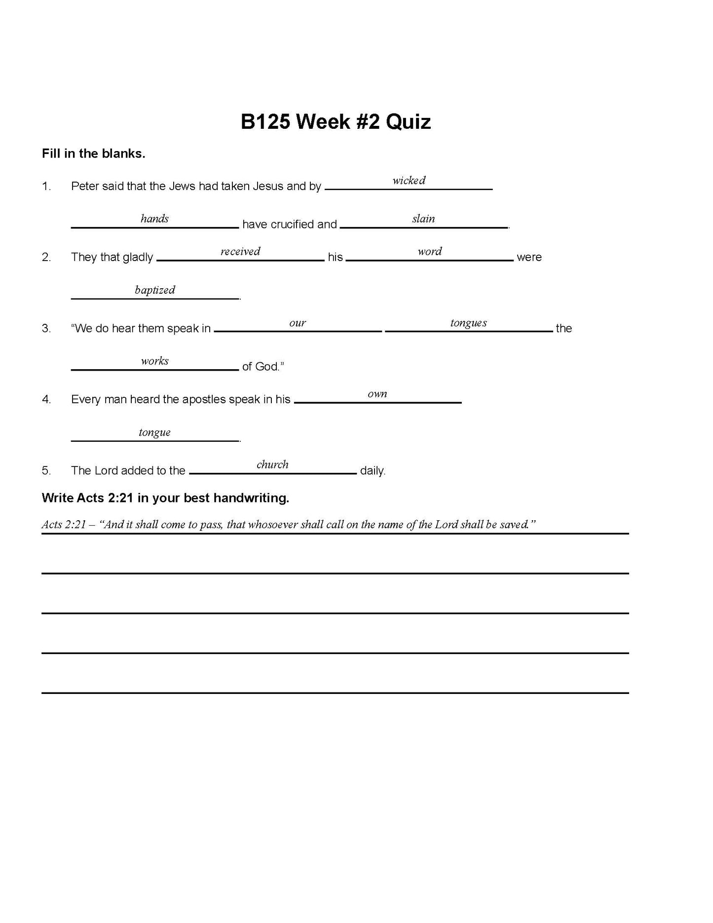 Bible Grade 05 - The Book of Acts