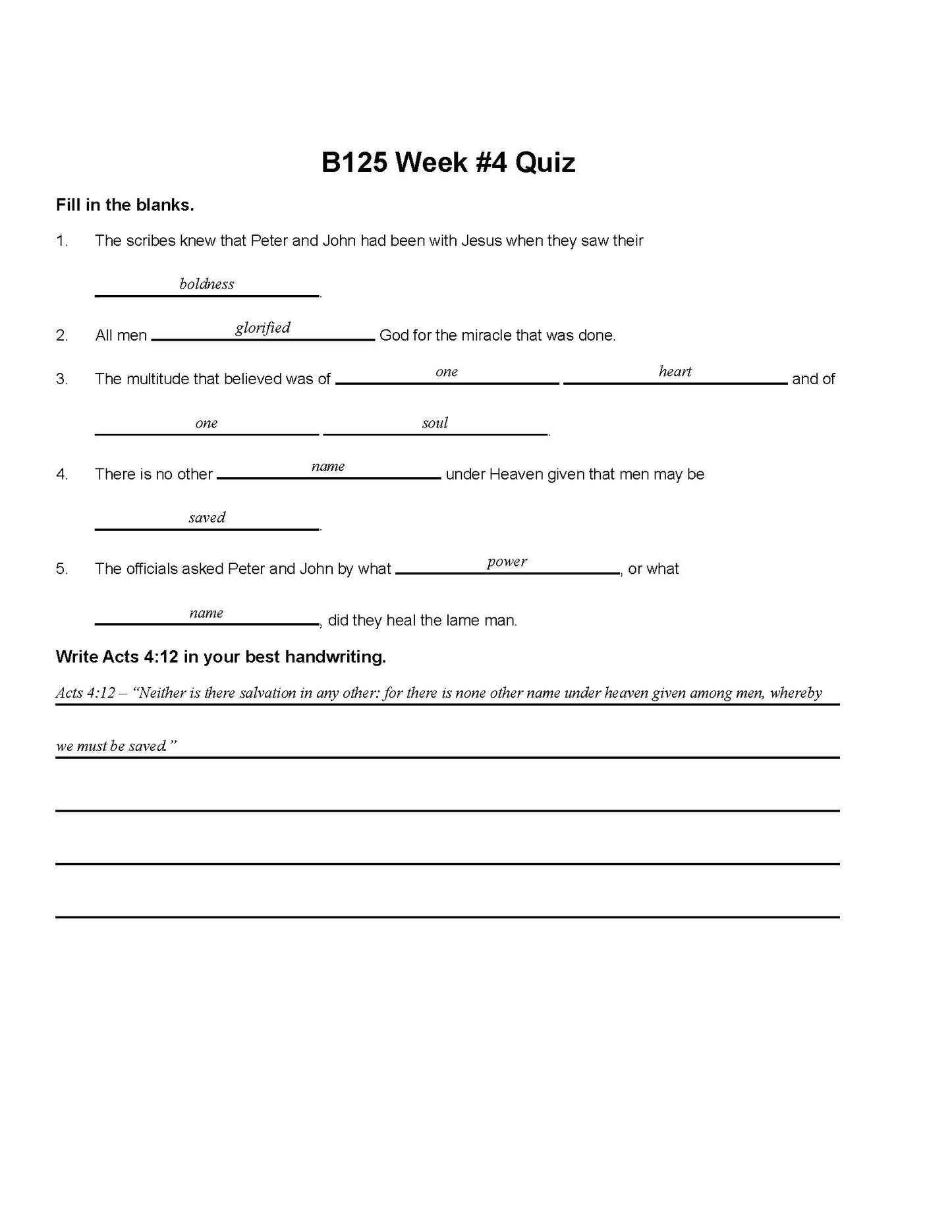 Bible Grade 05 - The Book of Acts