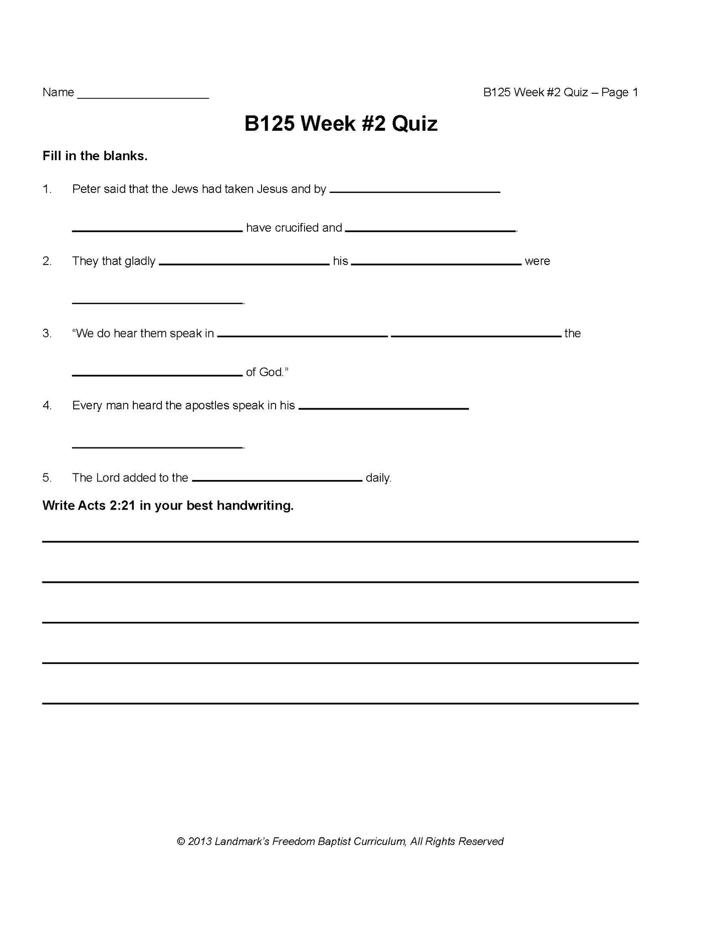 Bible Grade 05 - The Book of Acts