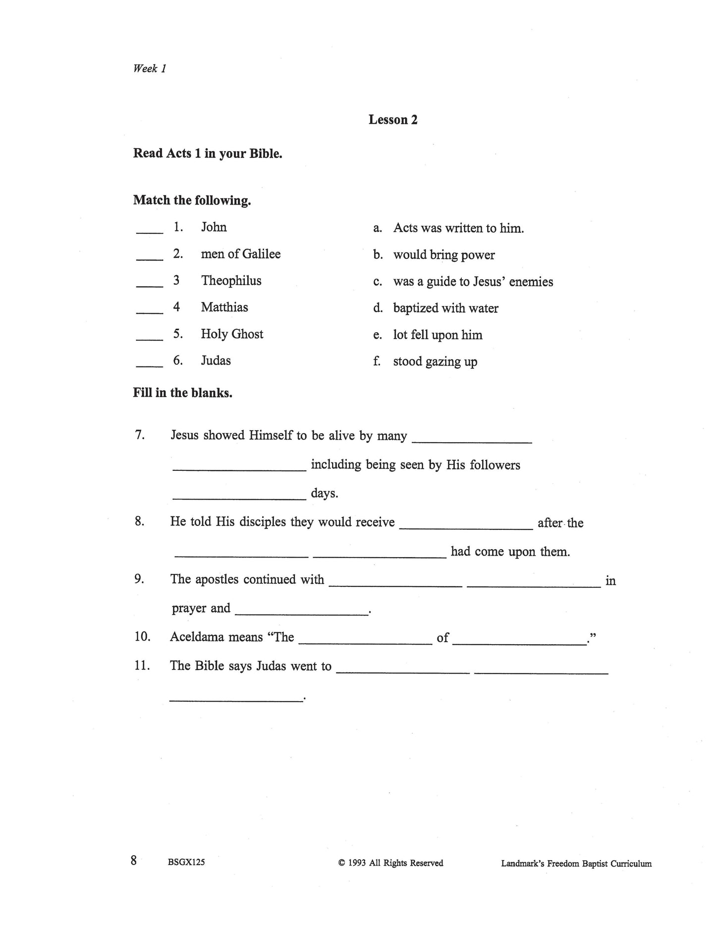Bible Grade 05 - The Book of Acts