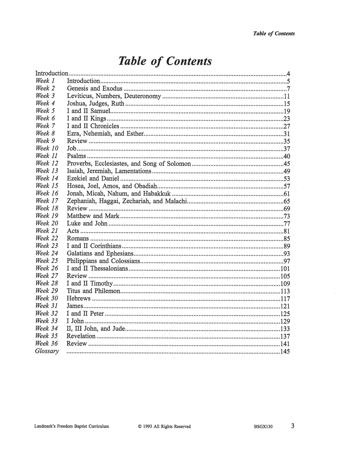 Bible Grade 06 - Bible Survey - Book by Book