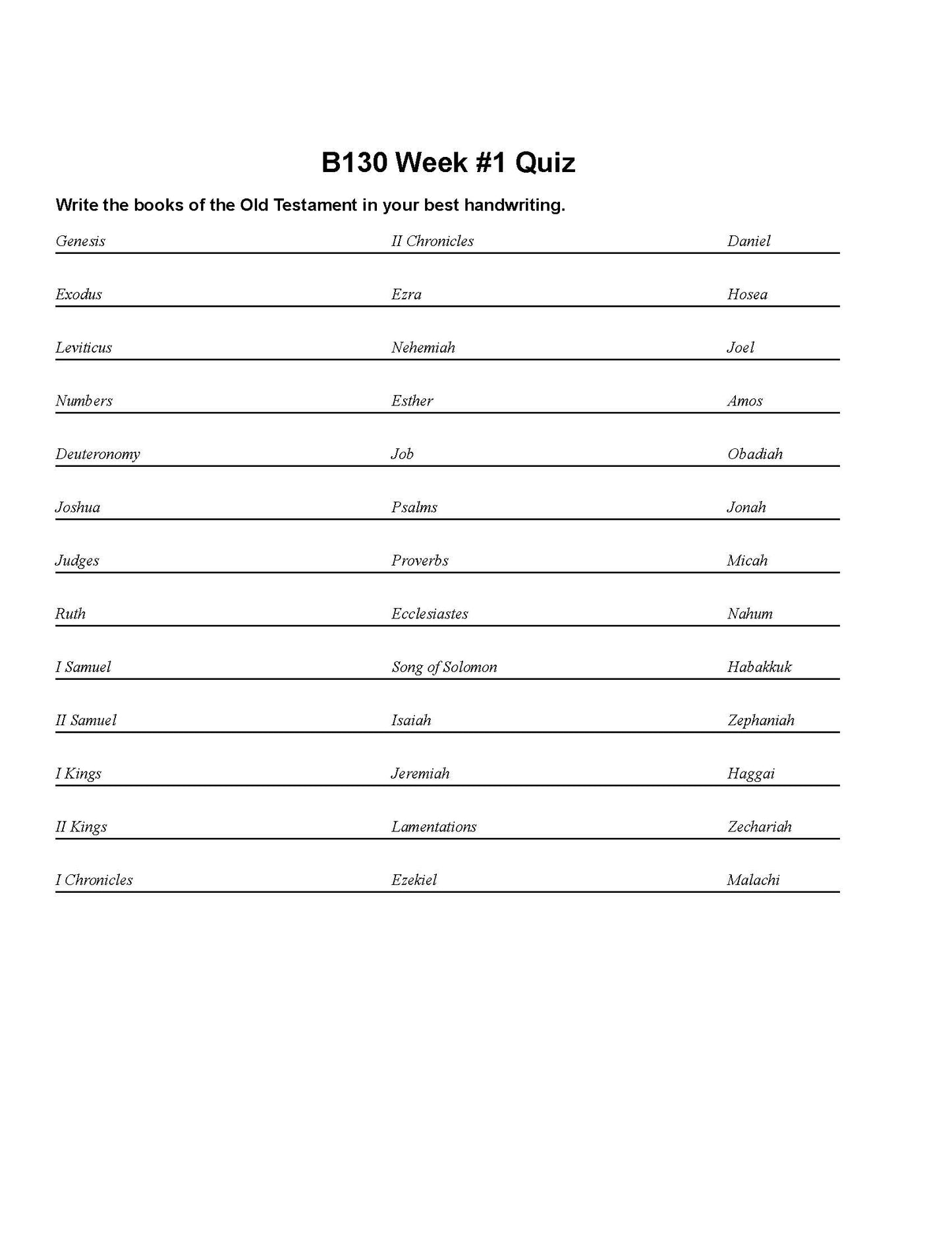 Bible Grade 06 - Bible Survey - Book by Book