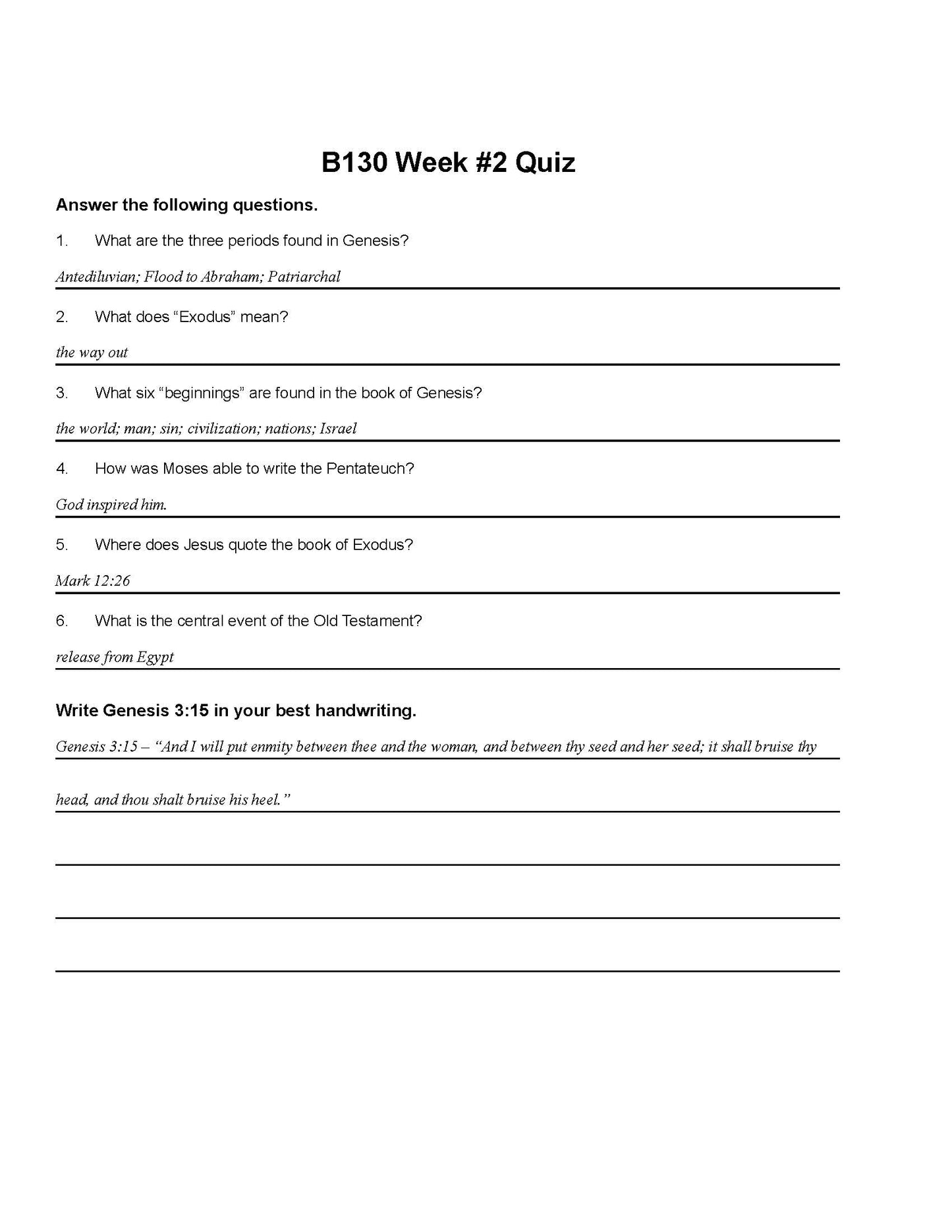 Bible Grade 06 - Bible Survey - Book by Book