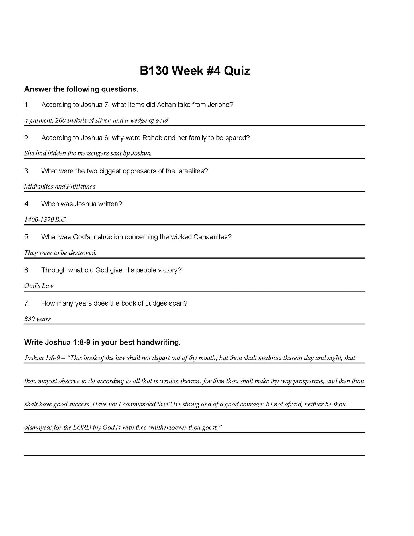 Bible Grade 06 - Bible Survey - Book by Book