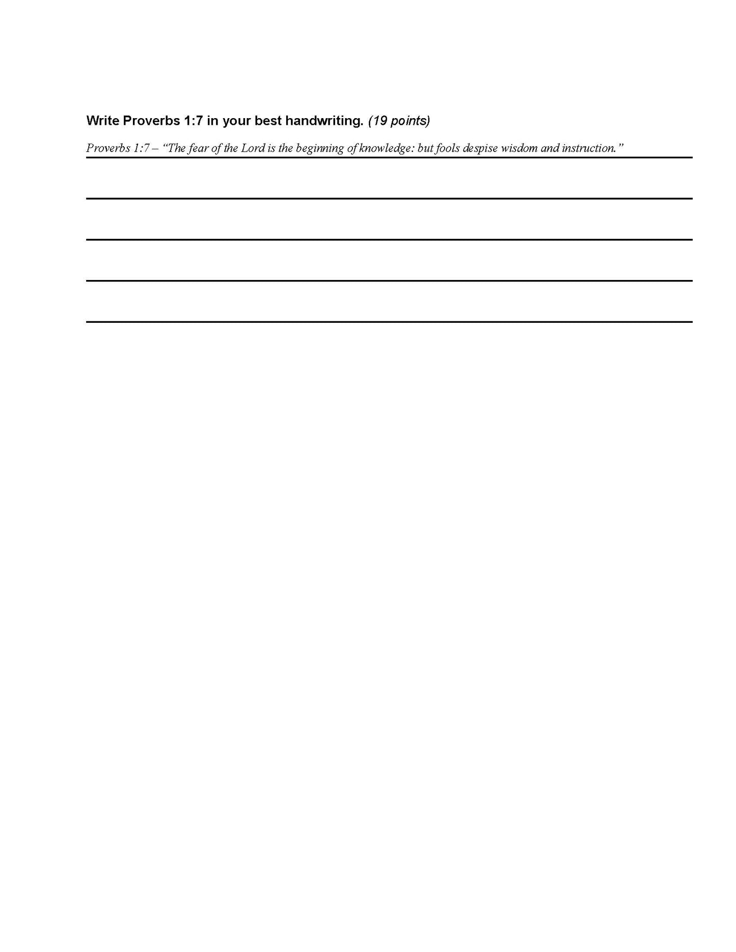 Bible Grade 07 - Book of Proverbs
