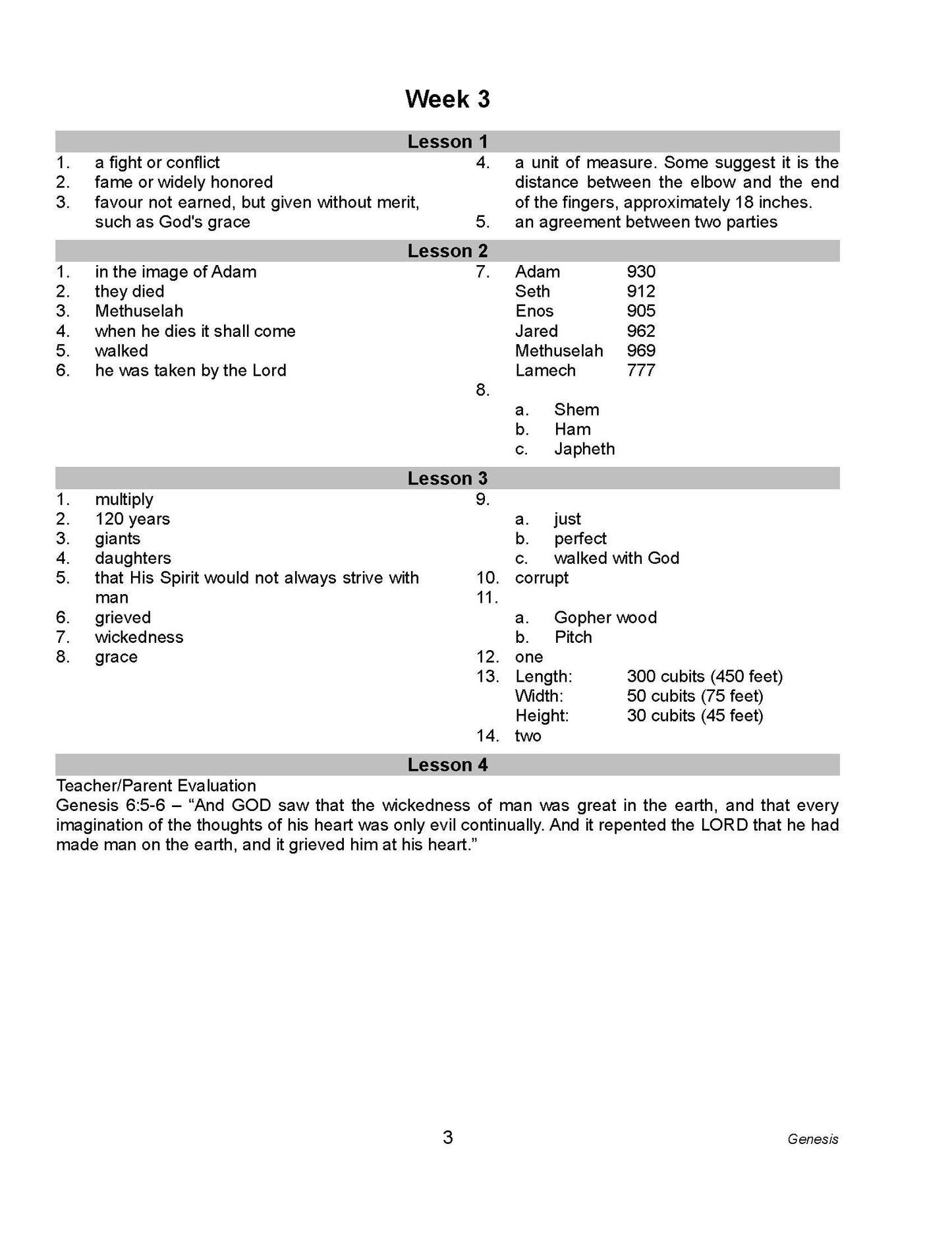 Bible Grade 08 - The Book of Genesis