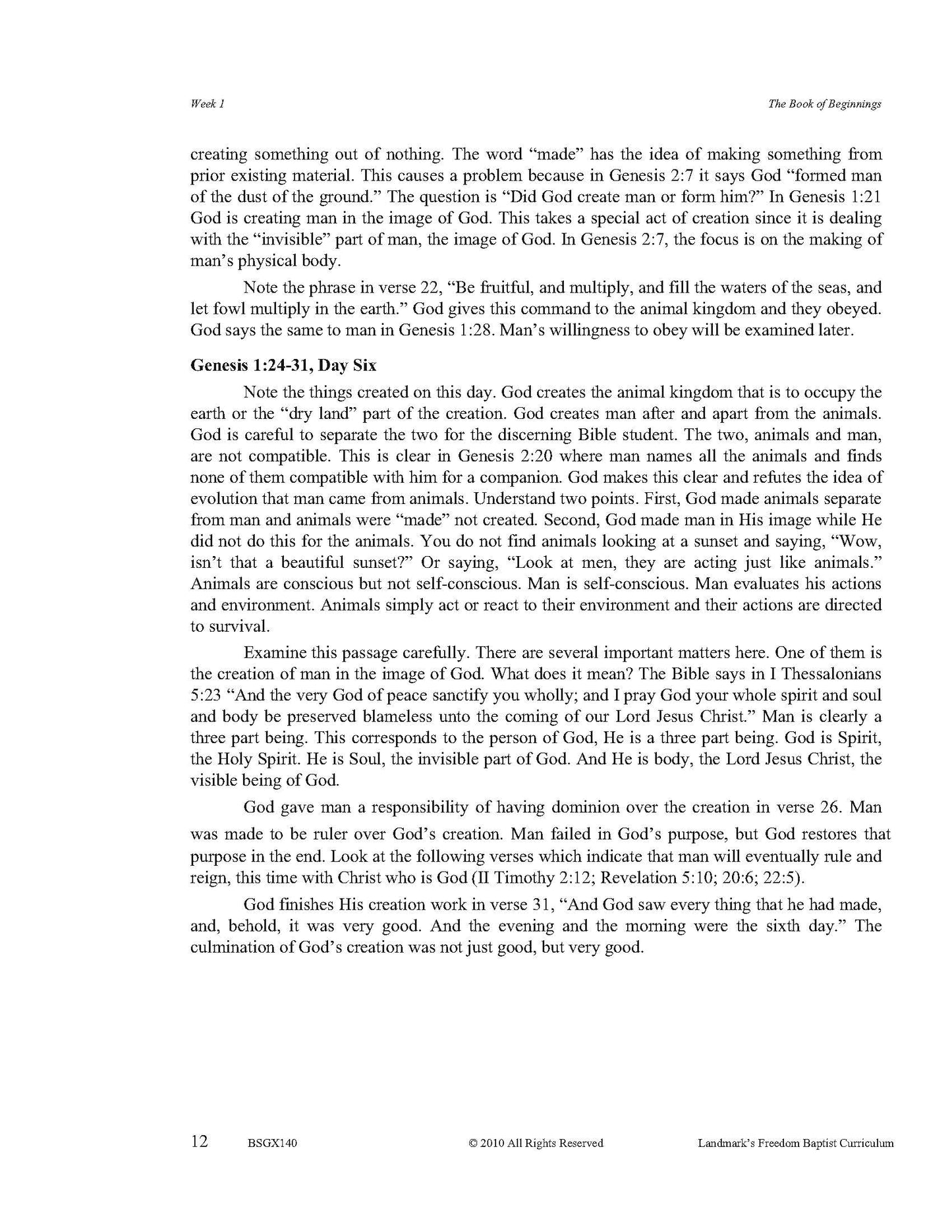 Bible Grade 08 - The Book of Genesis