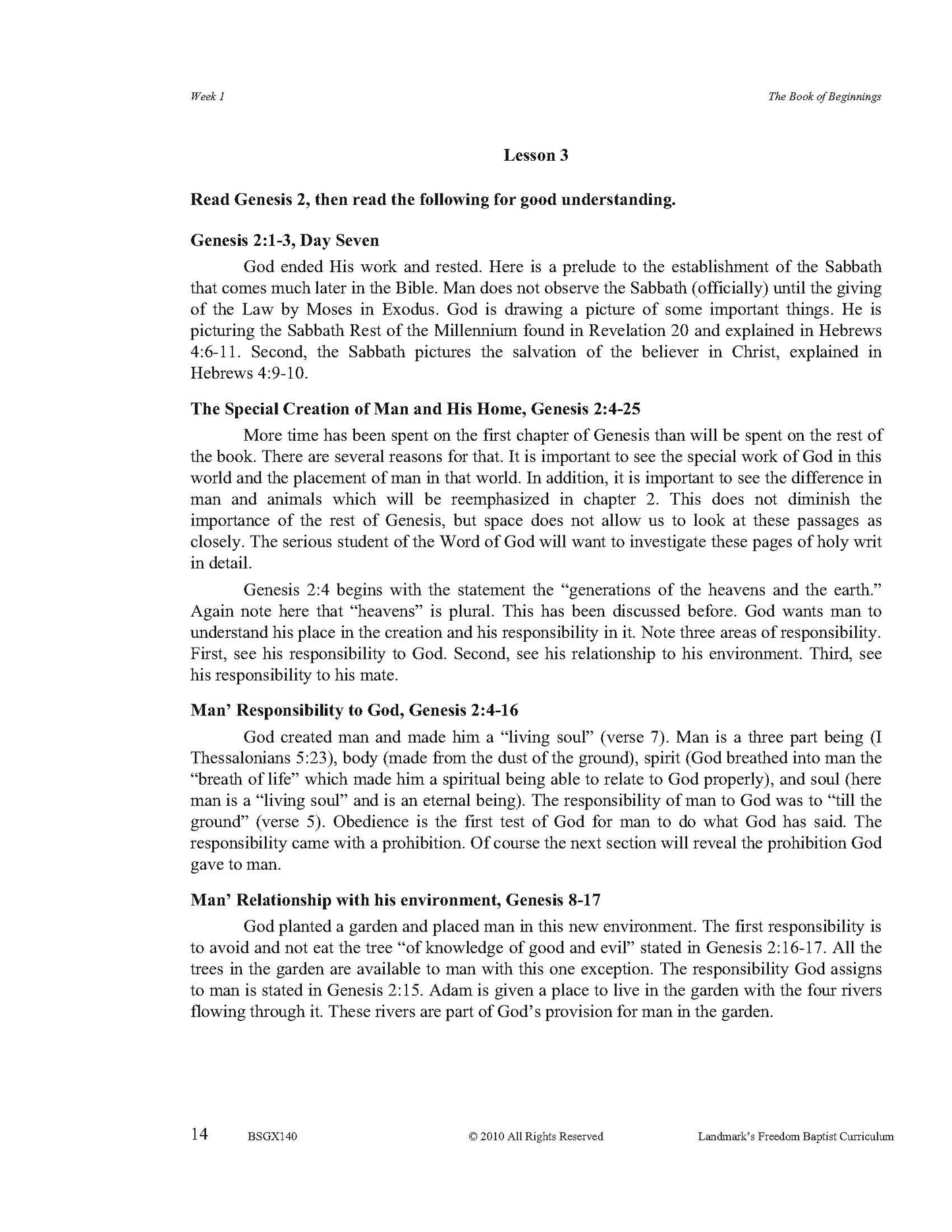 Bible Grade 08 - The Book of Genesis
