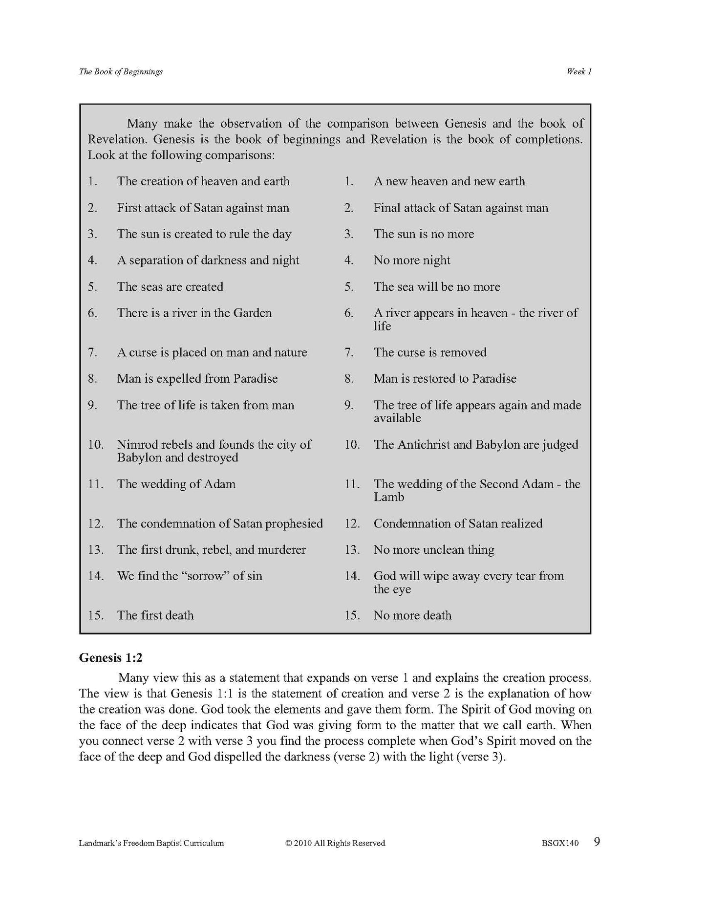 Bible Grade 08 - The Book of Genesis