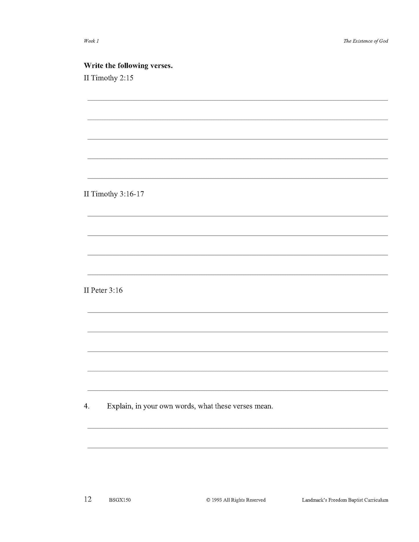 Bible Grade 10 - Bible Doctrines