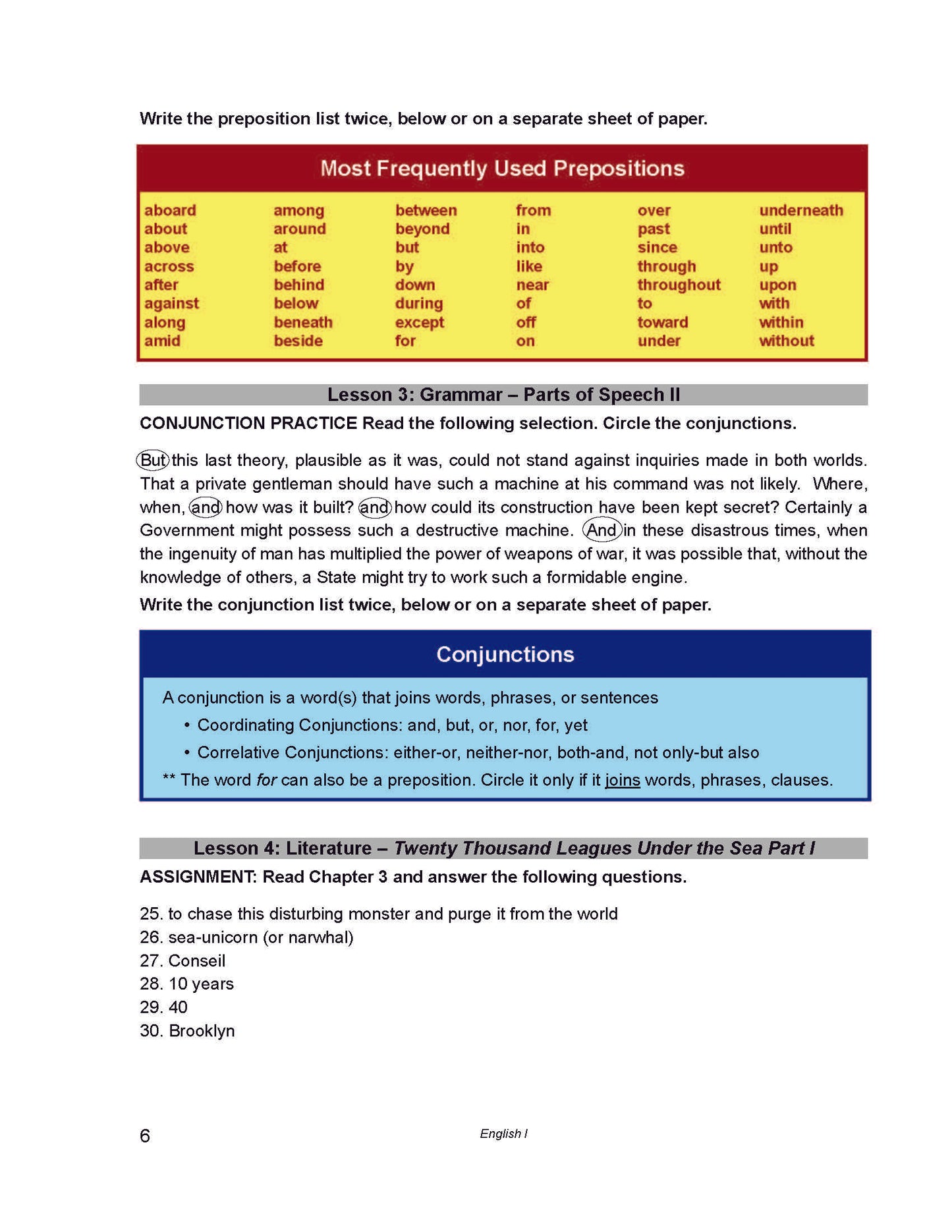 English Grade 09 - English Grammar and Composition I