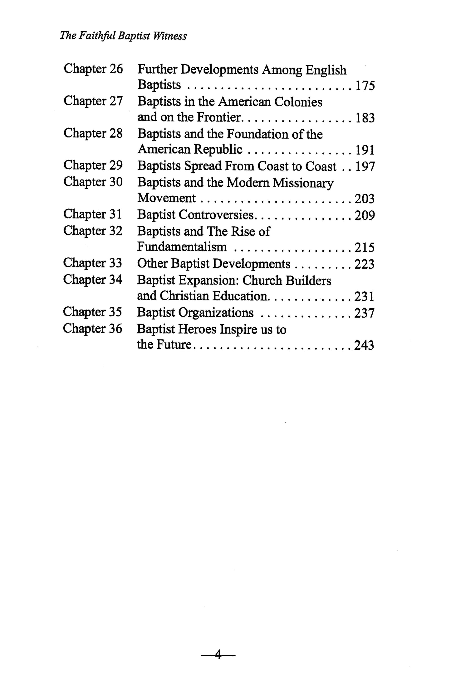 The Faithful Baptist Witness