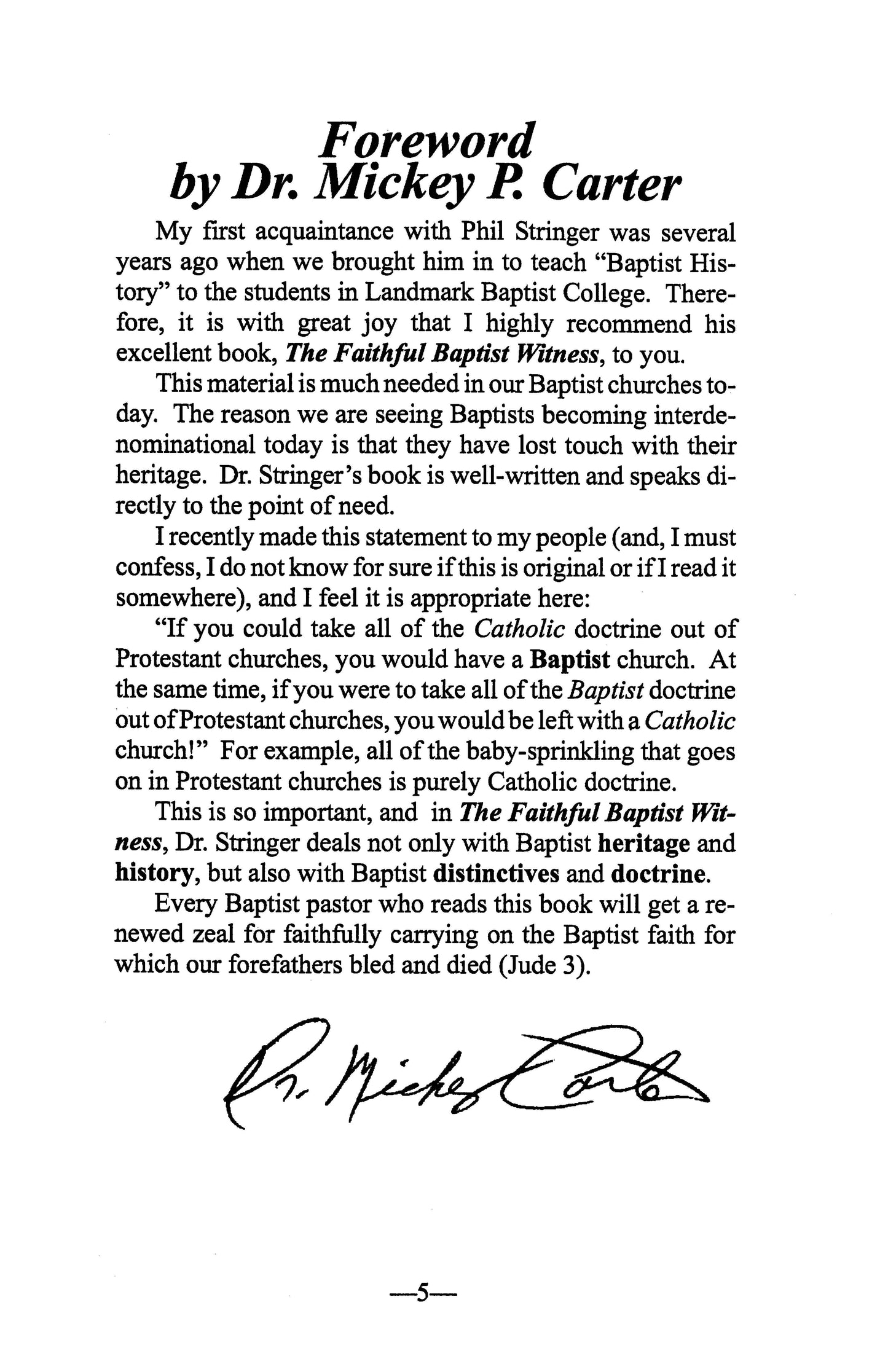 The Faithful Baptist Witness