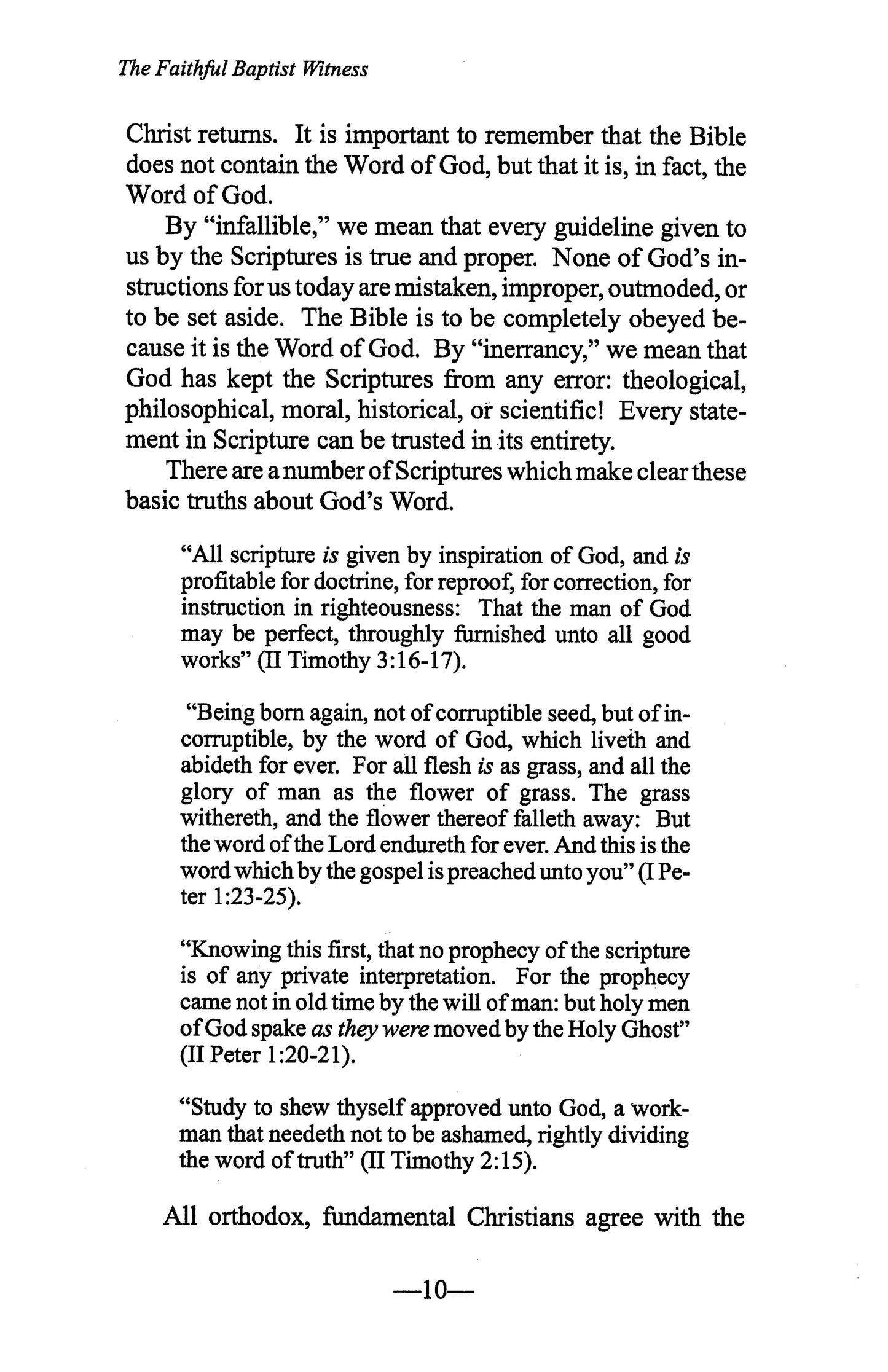 The Faithful Baptist Witness