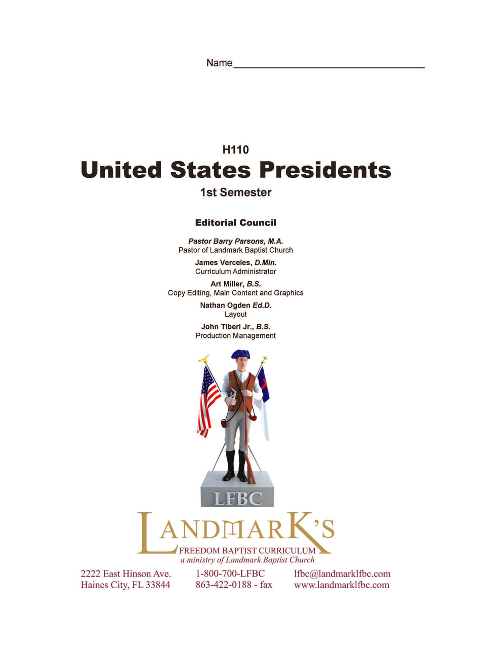 History Grade 02 The U.S. Presidents Landmark's Freedom Baptist