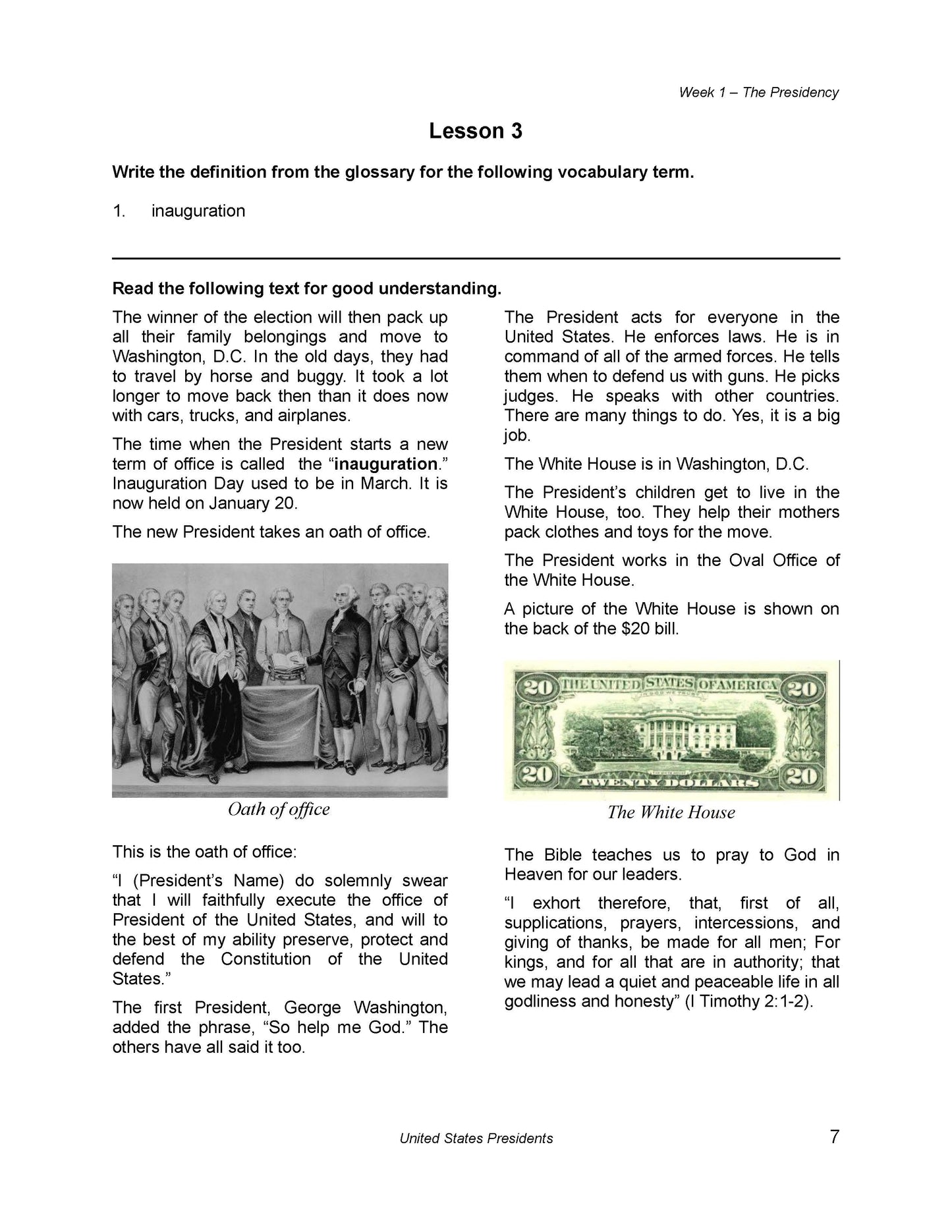 History Grade 02 - The U.S. Presidents