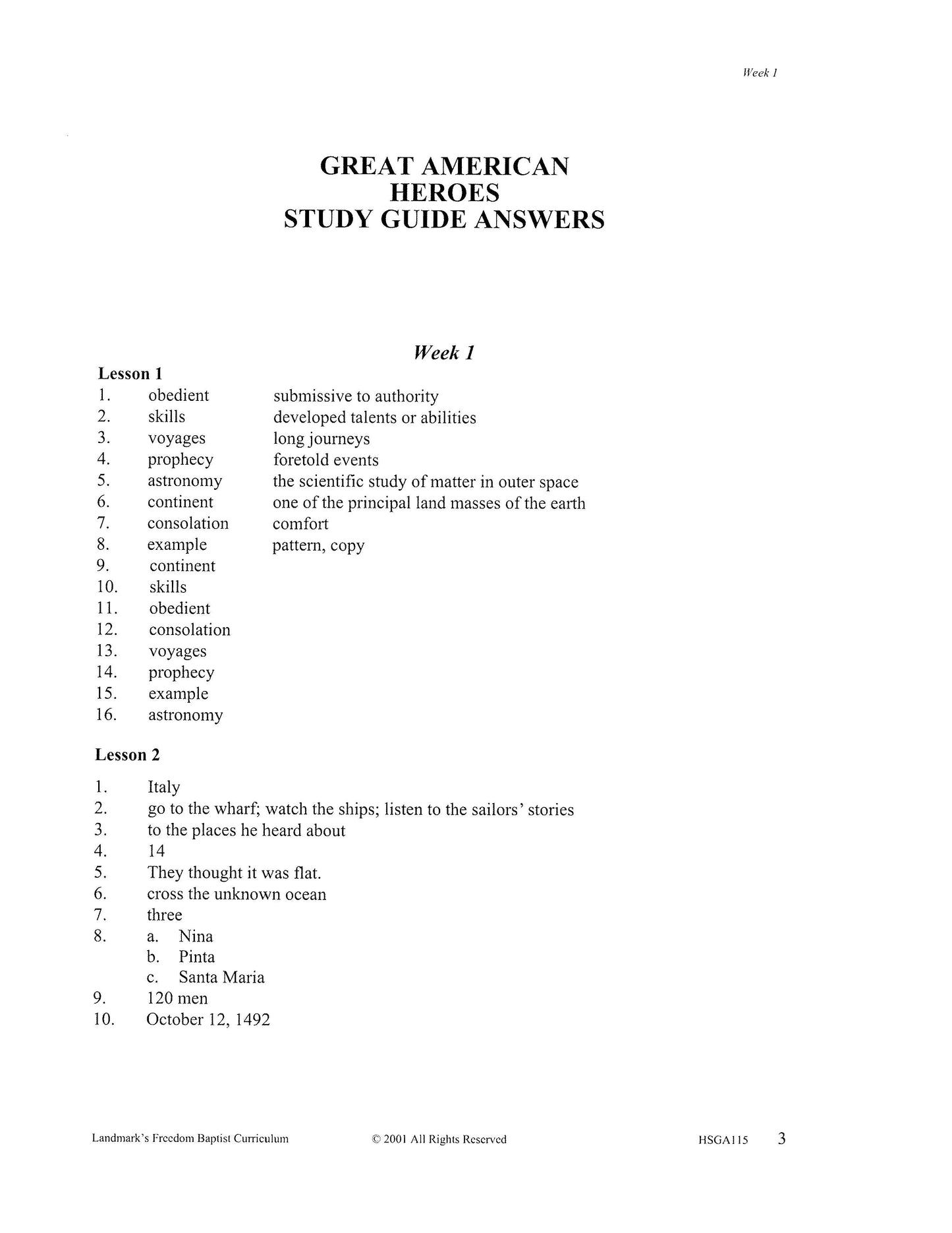 History Grade 03 - Great American Heroes