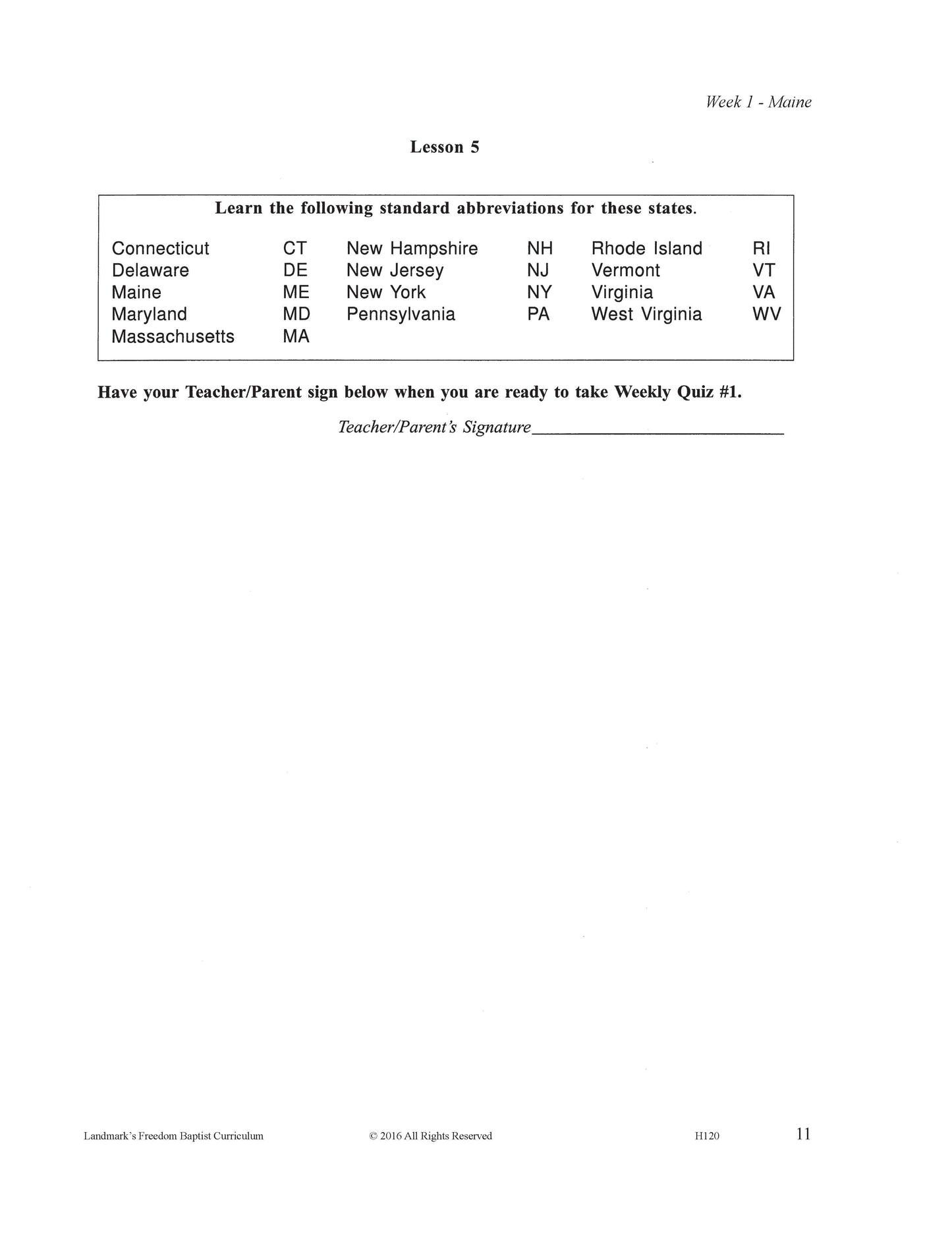 History Grade 04 - Our Fifty United States