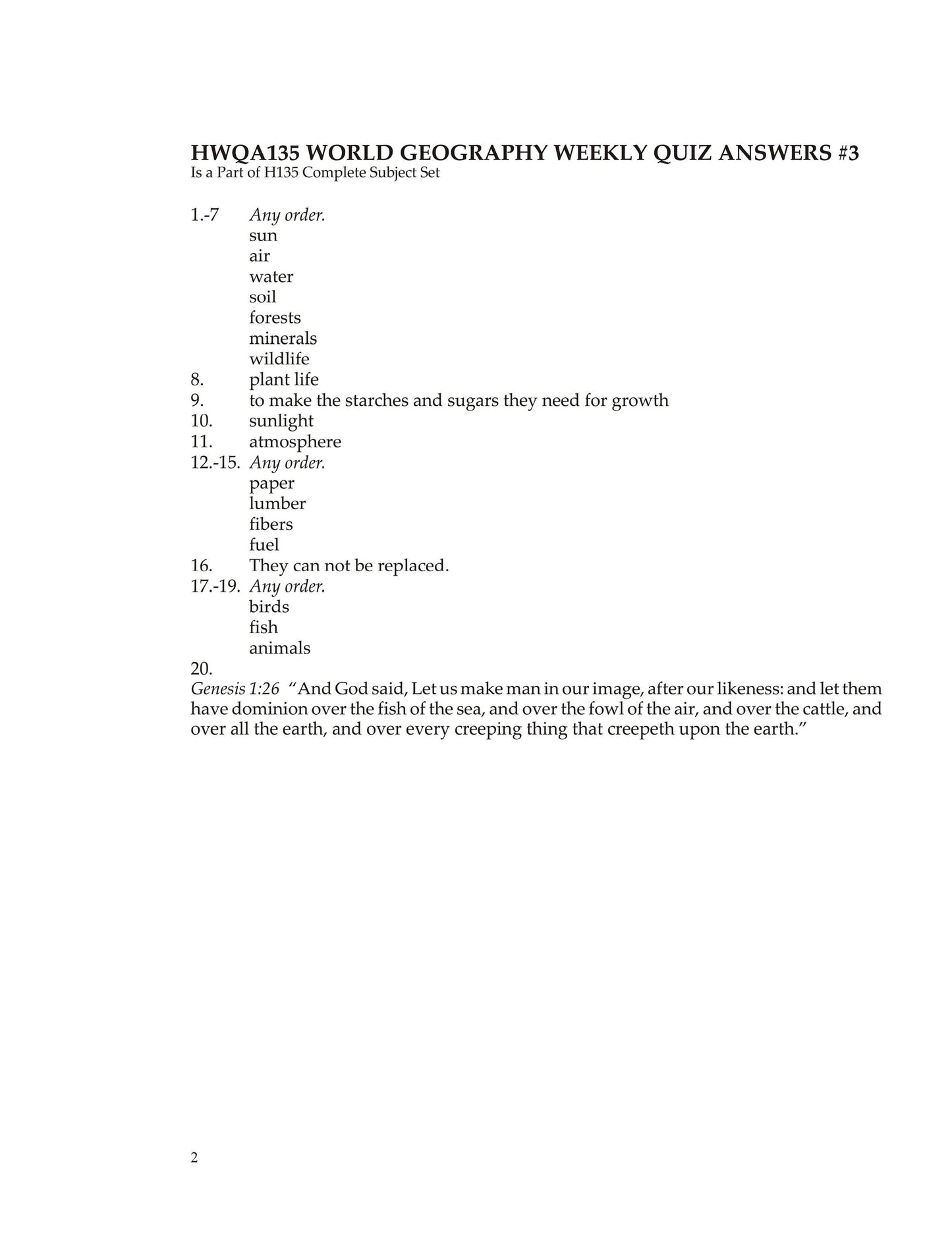 History Grade 07 - World Geography