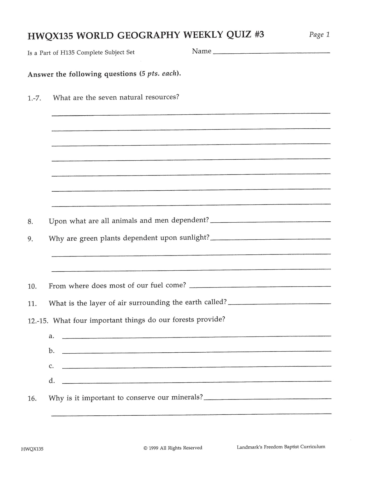 History Grade 07 - World Geography