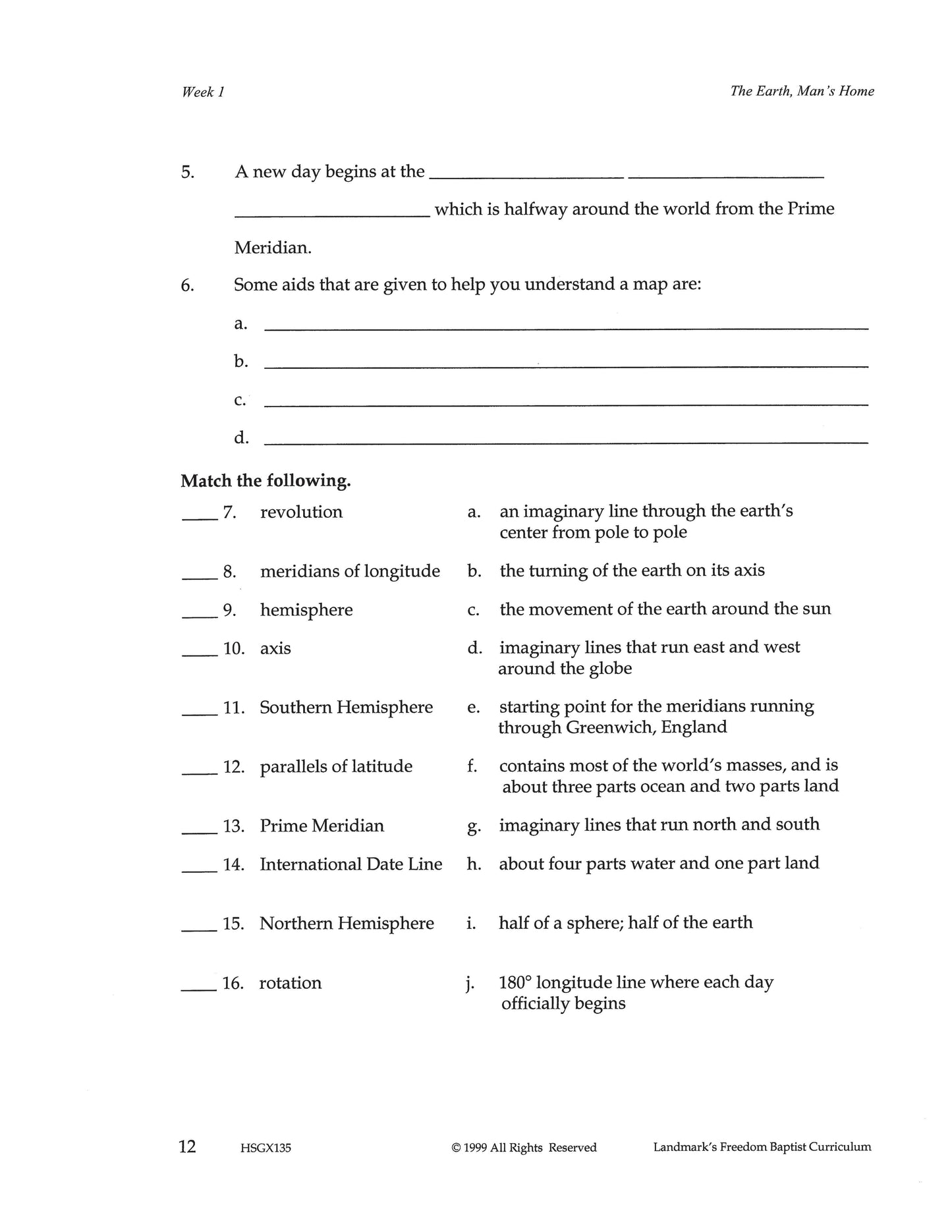 History Grade 07 - World Geography