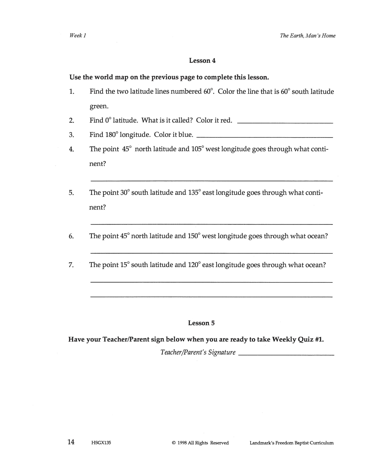 History Grade 07 - World Geography
