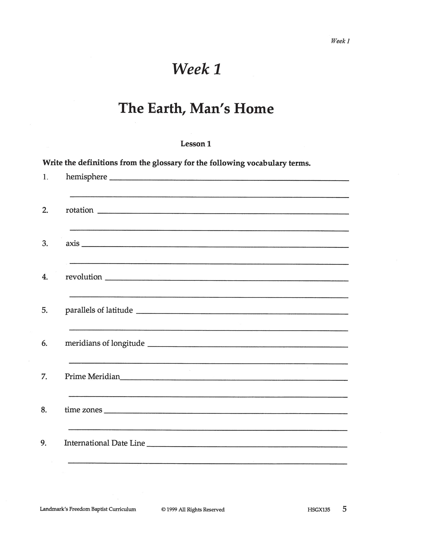 History Grade 07 - World Geography