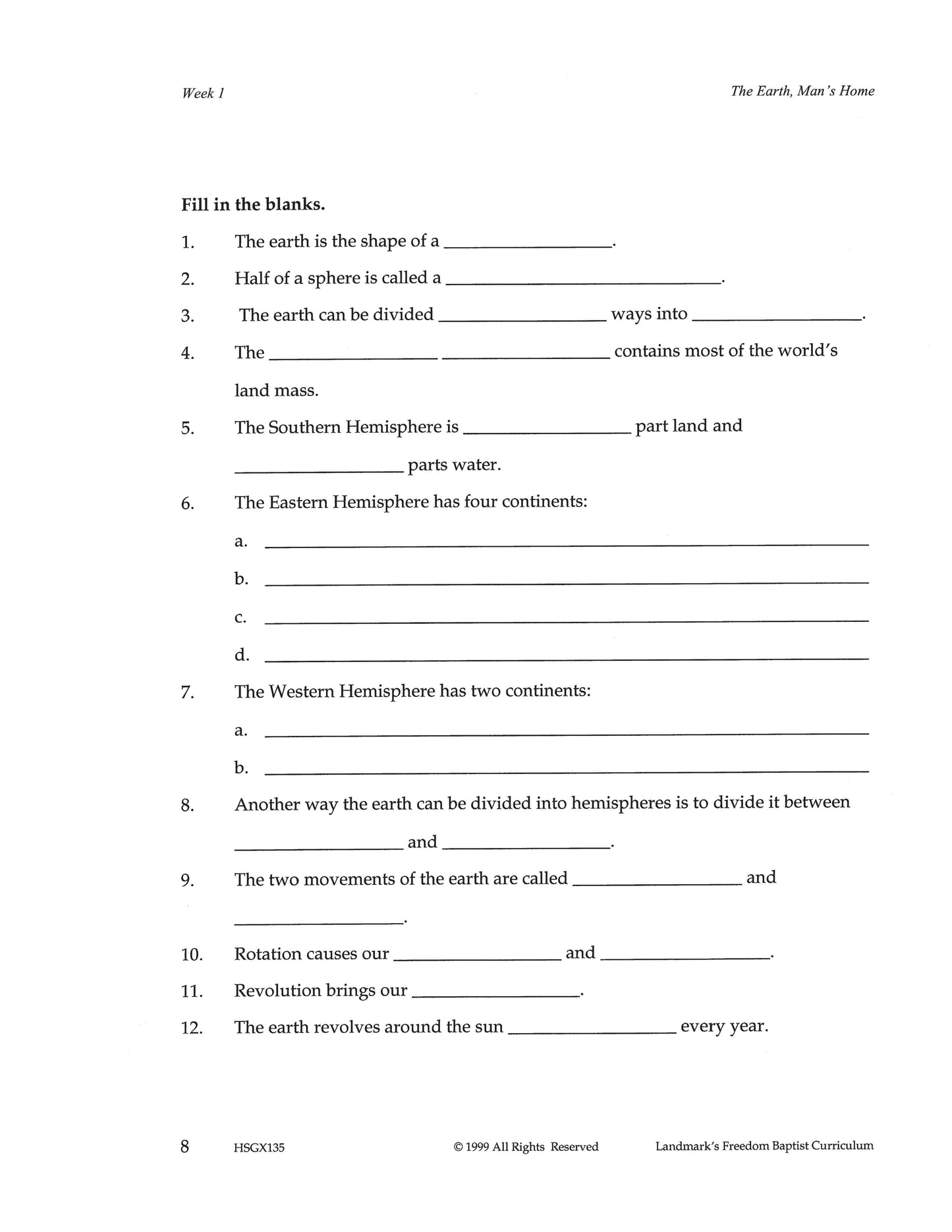History Grade 07 - World Geography